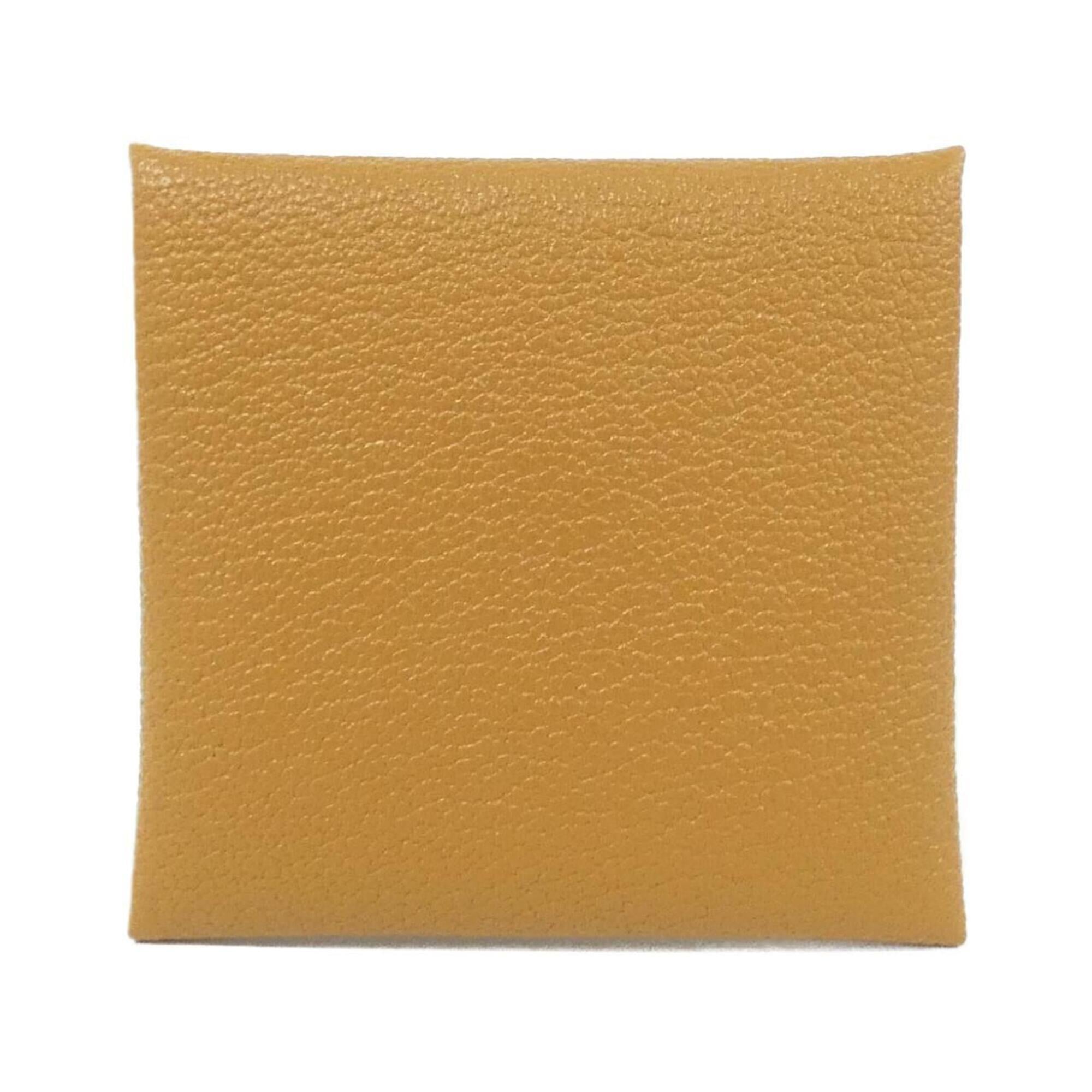 Hermes Bastia Caramel Chevre Leather Coin Purse/Coin Case (Pre-Owned)
