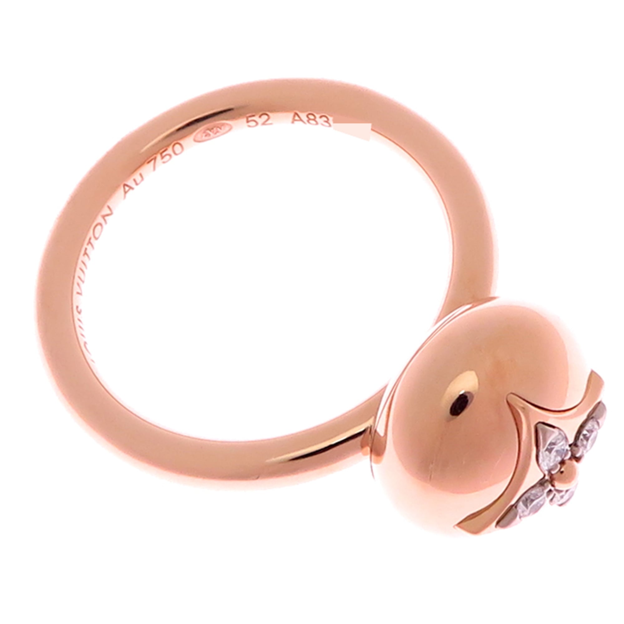 Louis Vuitton Pink Gold (18K) White Gold (18K) Band Ring (Pre-Owned)