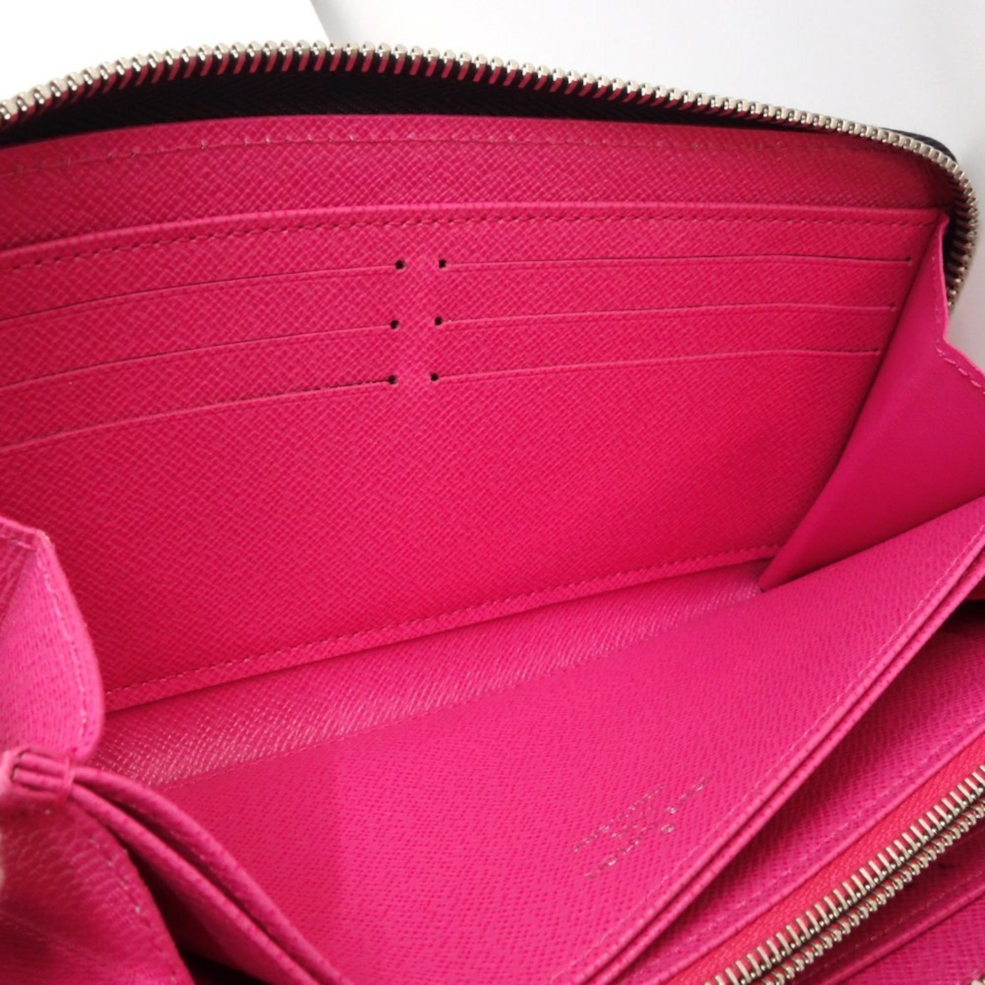 Louis Vuitton Hot Pink Noir Leather Long Wallet (Bi-Fold) (Pre-Owned)