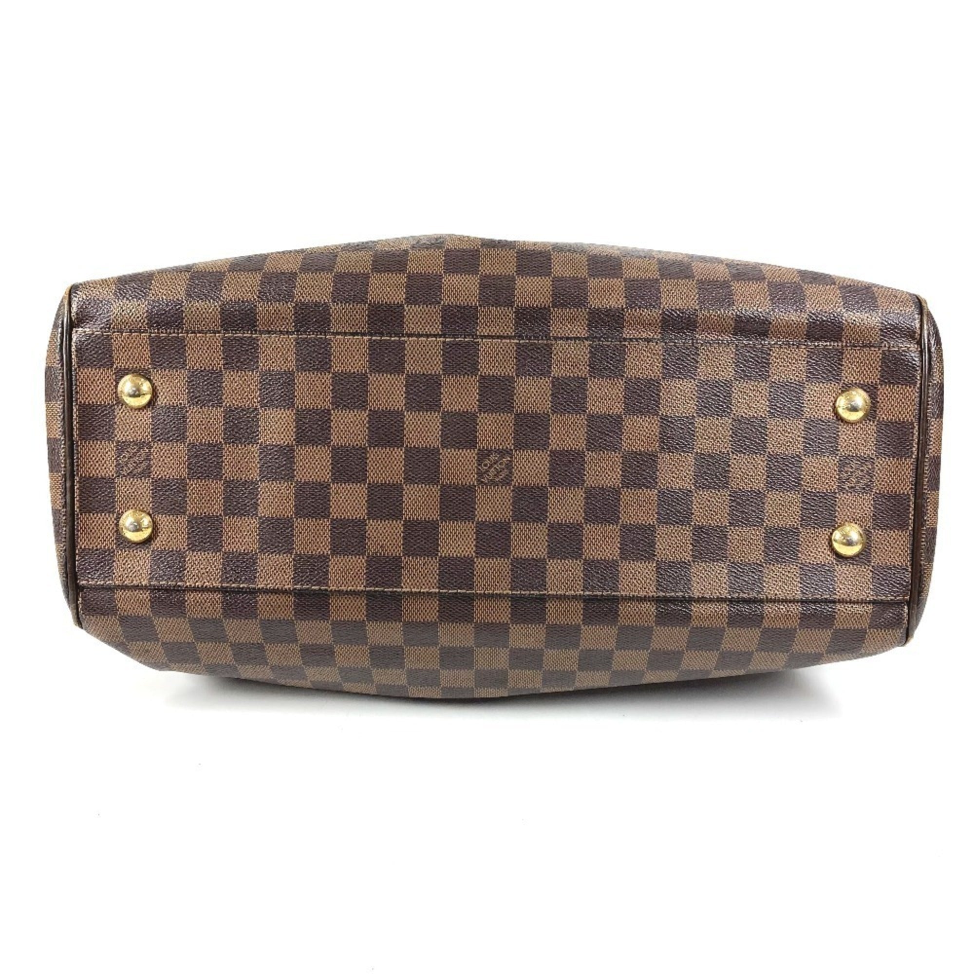 Louis Vuitton Damier Brown Ebene Damier Canvas Handbag Tote Bag (Pre-Owned)
