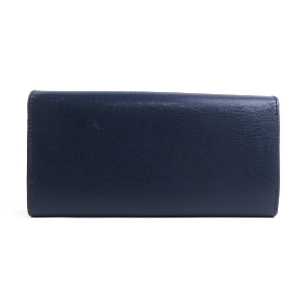Salvatore Ferragamo Navy Leather Long Wallet (Bi-Fold) (Pre-Owned)