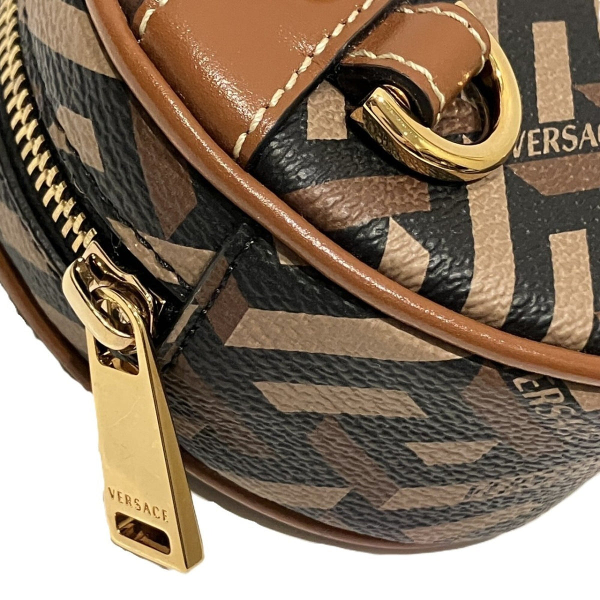Versace Brown Pvc Fanny Pack (Pre-Owned)