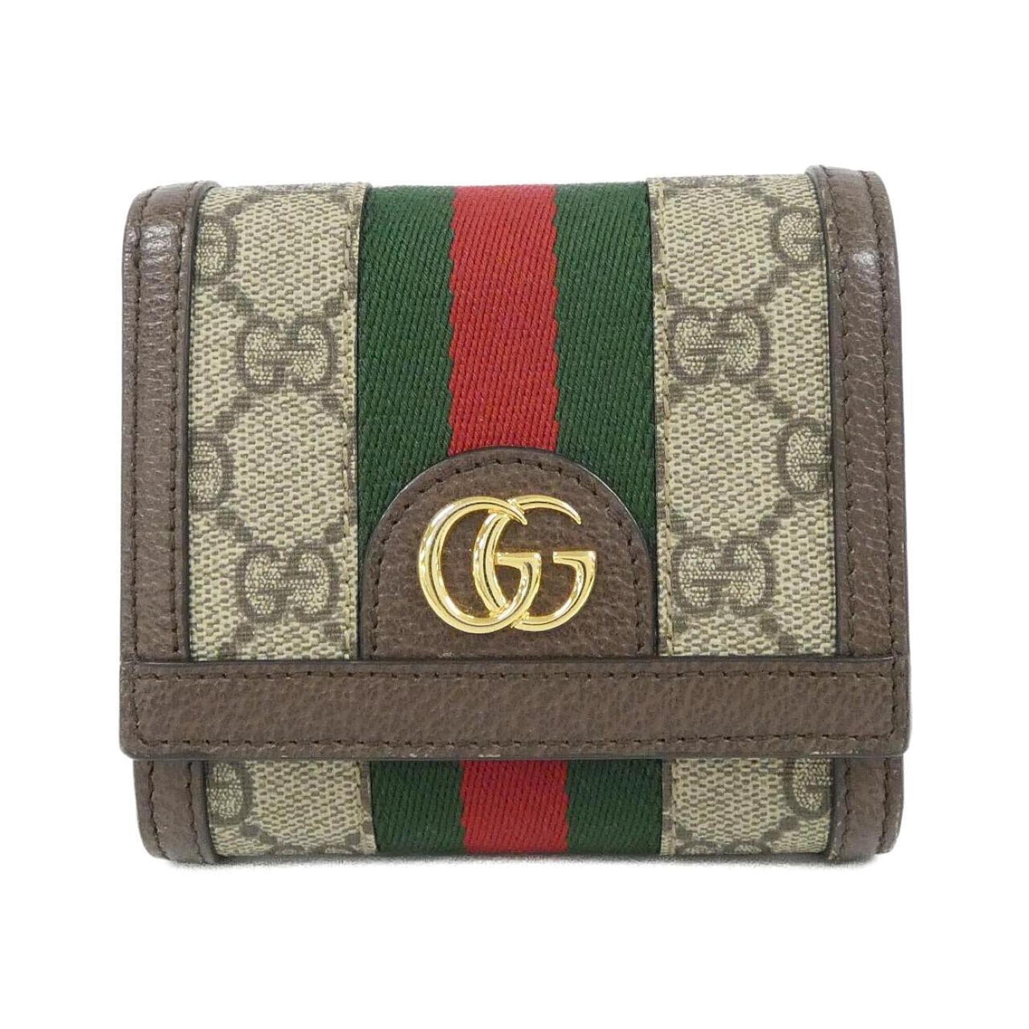 Gucci Ophidia Beige Brown Gg Supreme Wallet (Bi-Fold) (Pre-Owned)