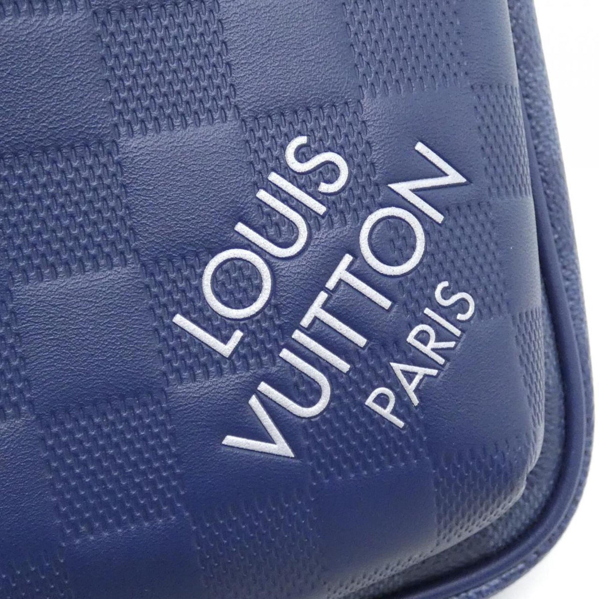 Louis Vuitton Blue Coated Canvas Leather Shoulder Bag (Pre-Owned)