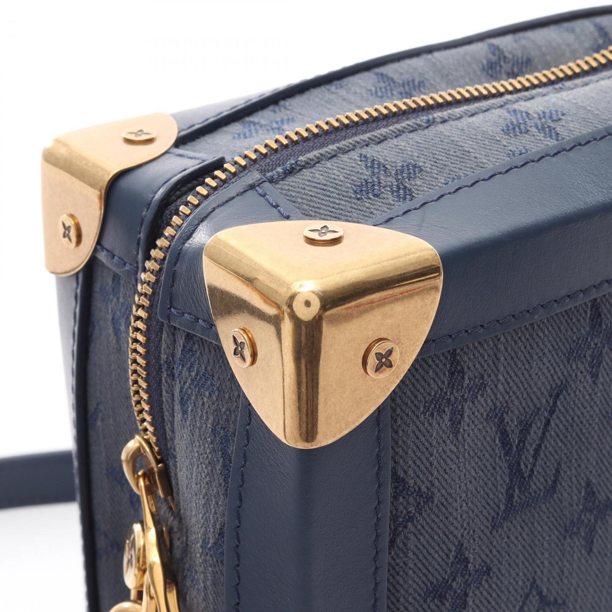 Louis Vuitton Blue Navy Monogram Denim Handbag Shoulder Bag (Pre-Owned)