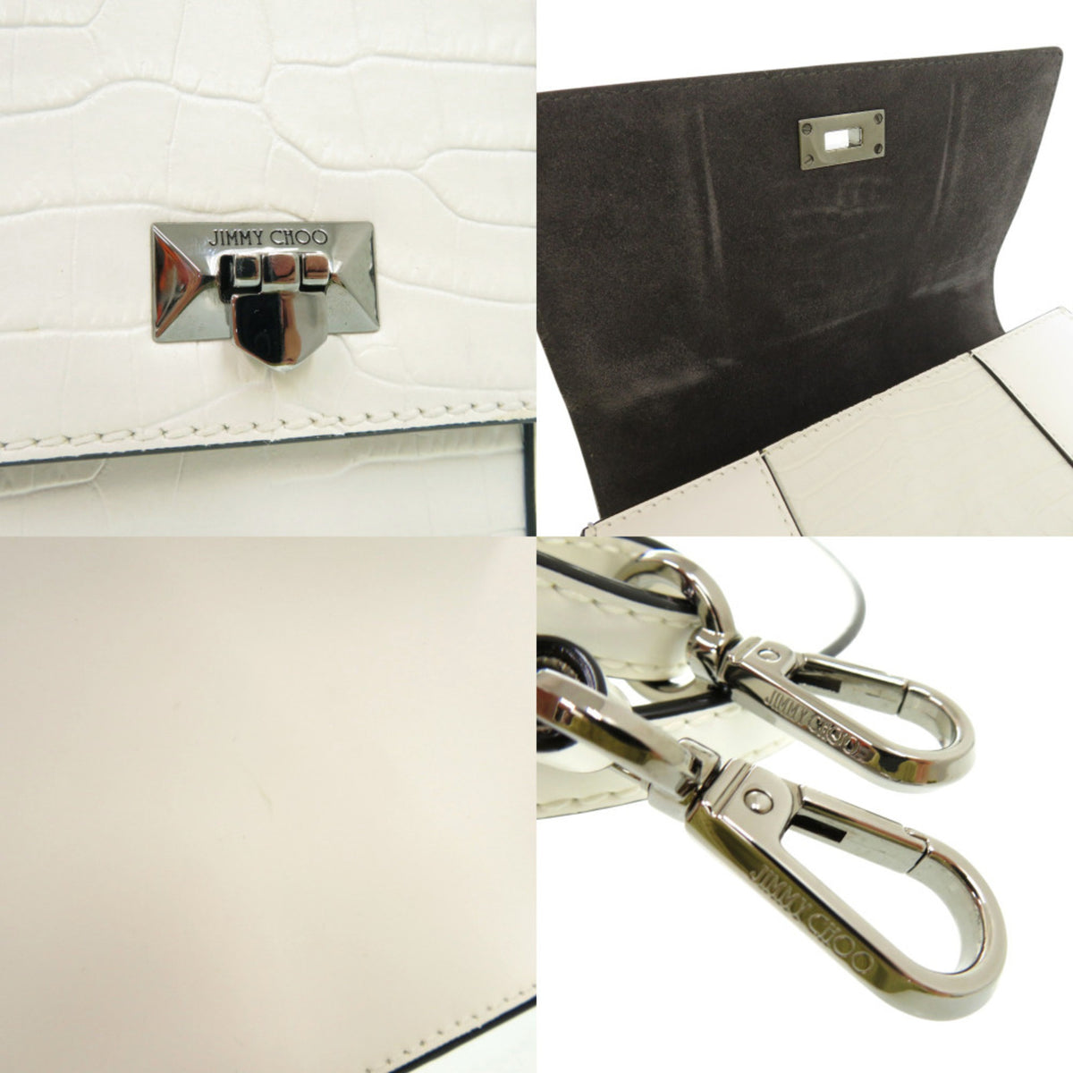Jimmy Choo White Handbag Shoulder Bag (Pre-Owned)