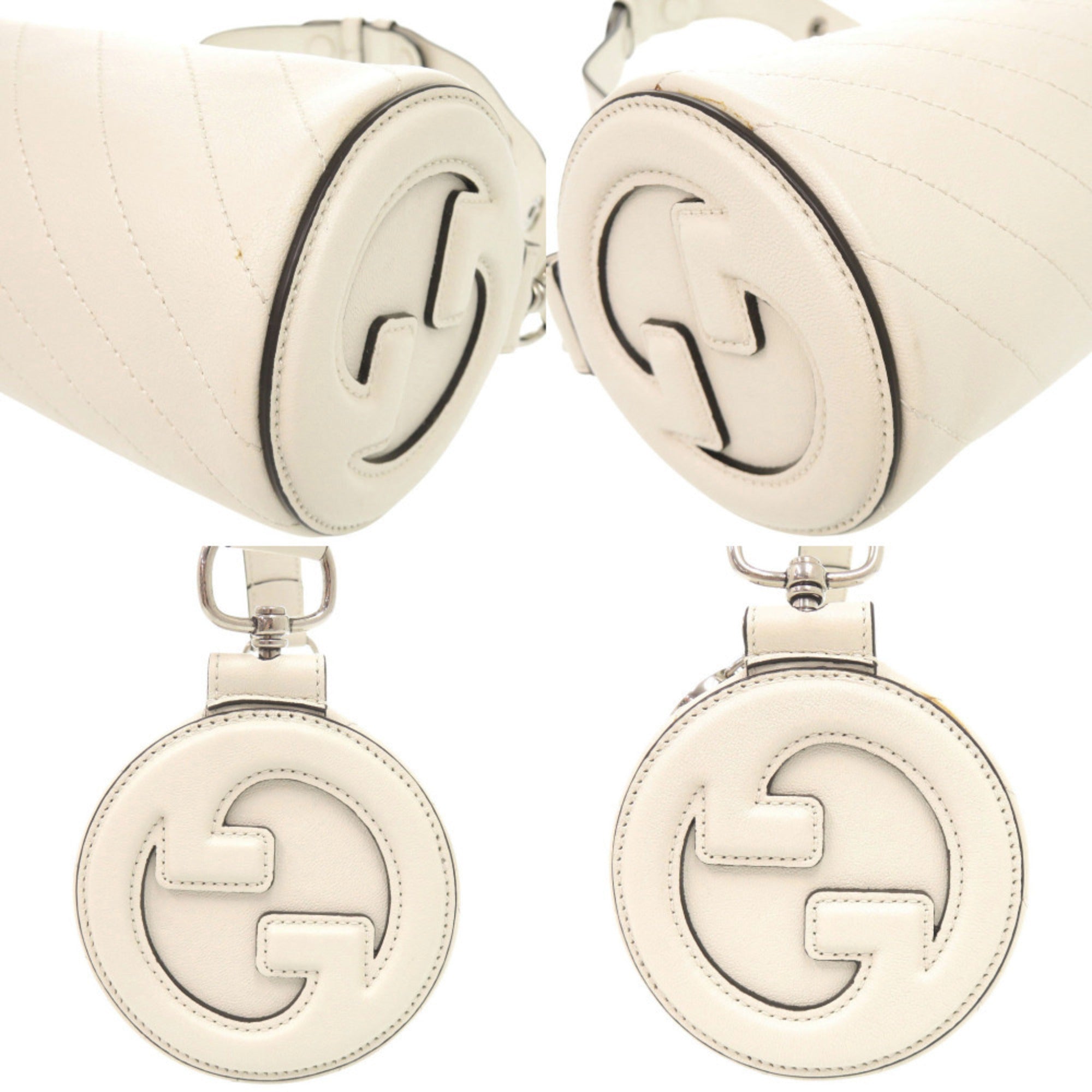 Gucci White Leather Shoulder Bag (Pre-Owned)