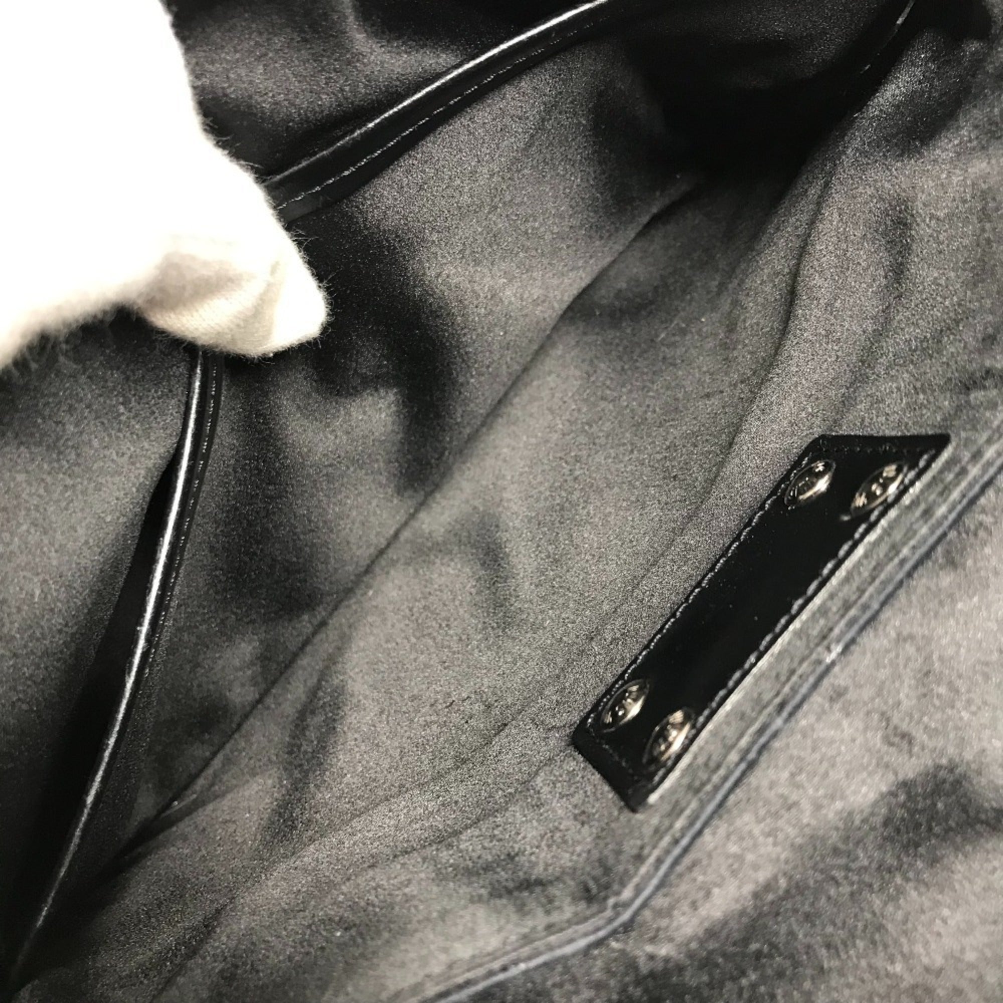 Louis Vuitton Black Monogram Satin Leather Pochette Shoulder Bag (Pre-Owned)