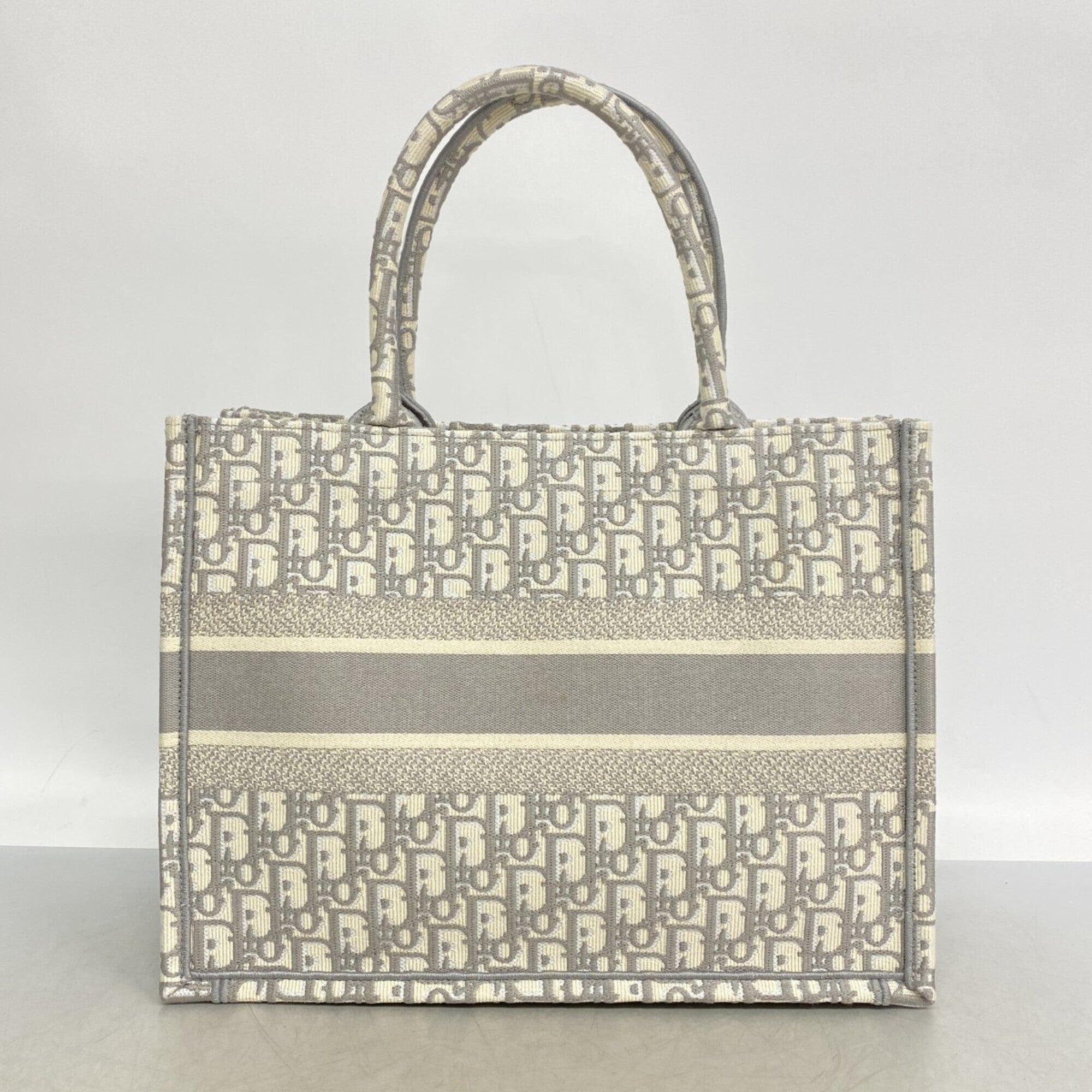 Christian Dior Gray Canvas Tote Bag (Pre-Owned)