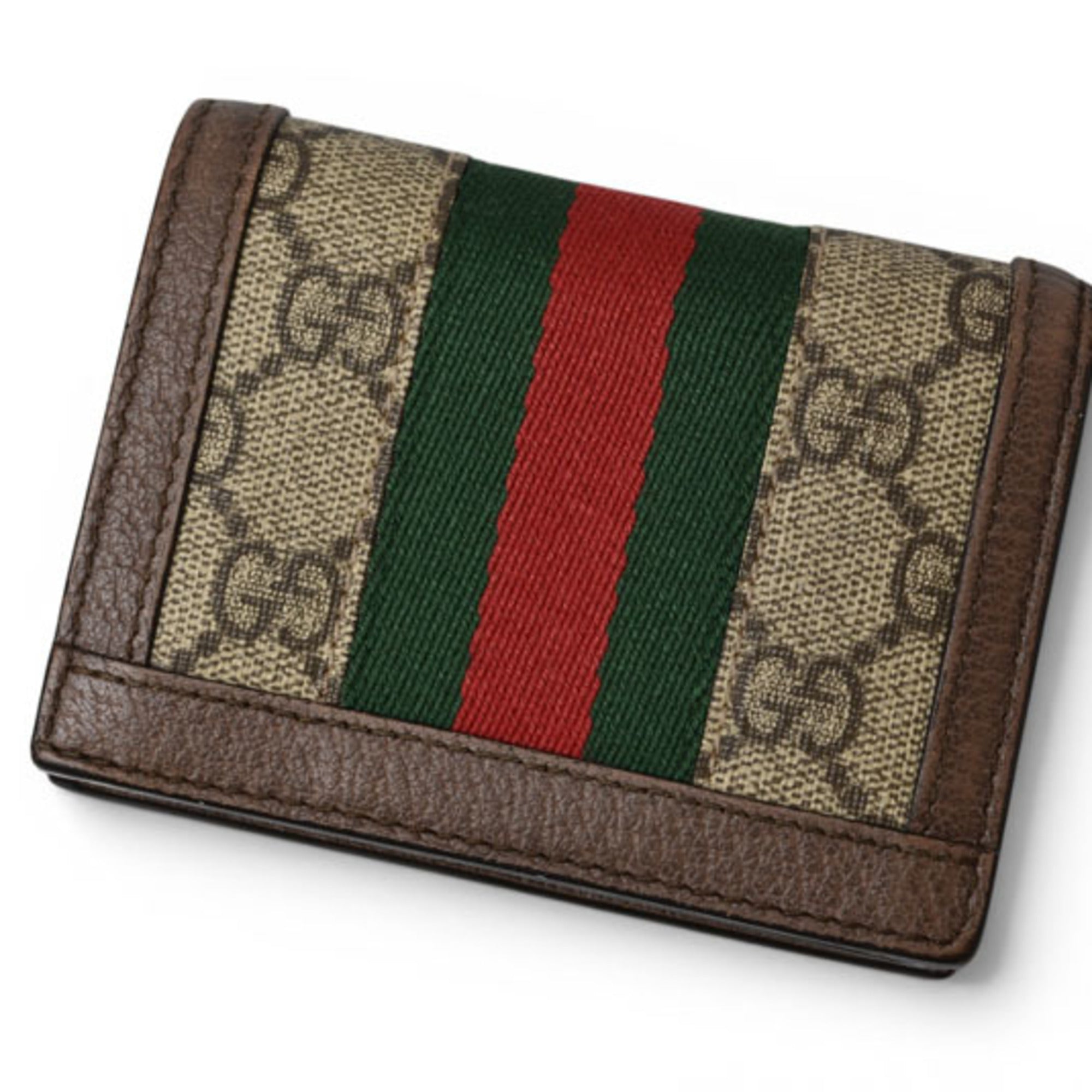 Gucci Ophidia Beige Brown Gg Supreme Wallet (Bi-Fold) (Pre-Owned)