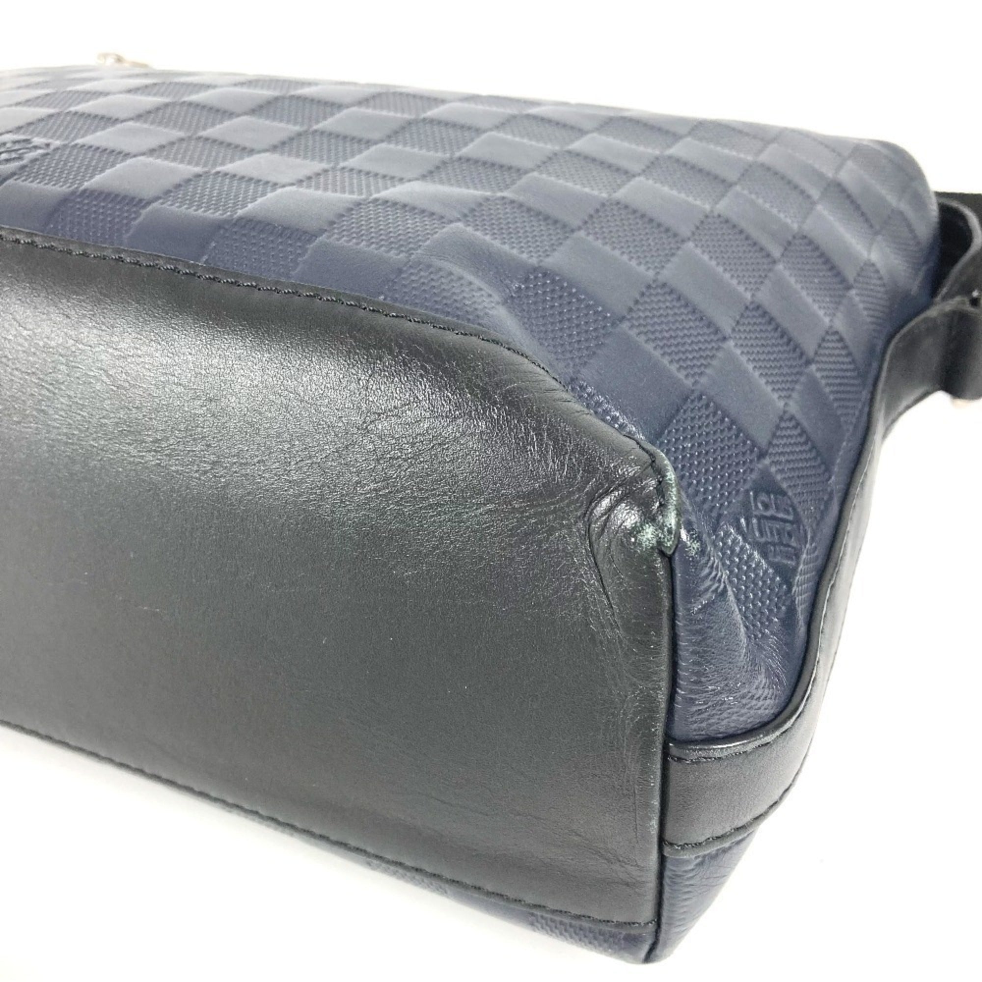 Louis Vuitton Black Galle Navy Damier Infini Shoulder Bag (Pre-Owned)