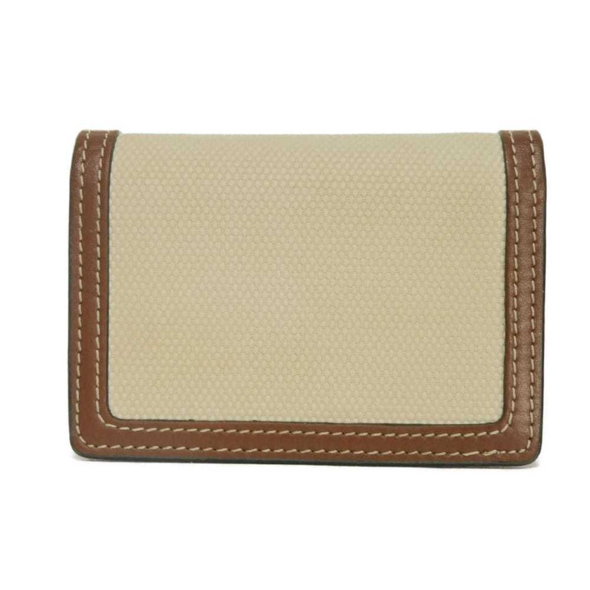 Burberry Beige Brown Canvas Wallet (Bi-Fold) (Pre-Owned)