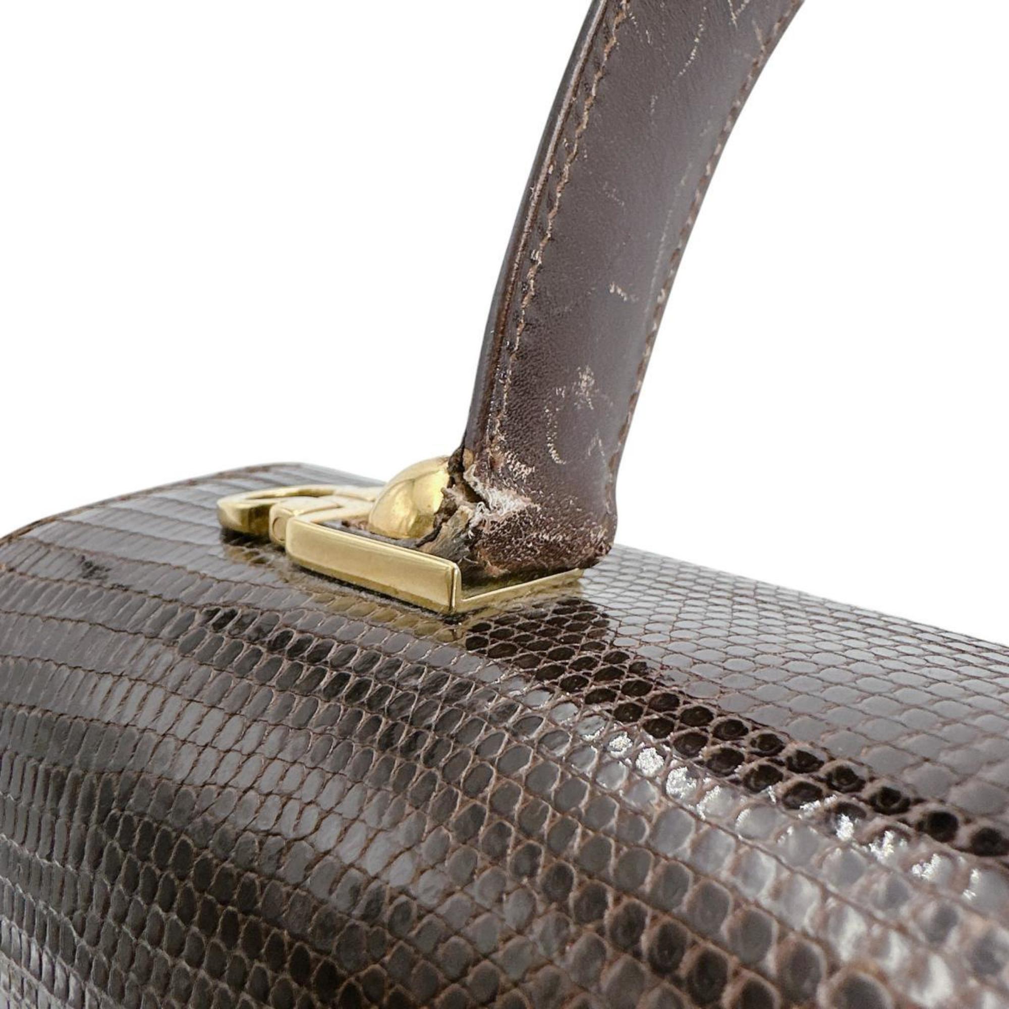 Salvatore Ferragamo Brown Leather Handbag (Pre-Owned)