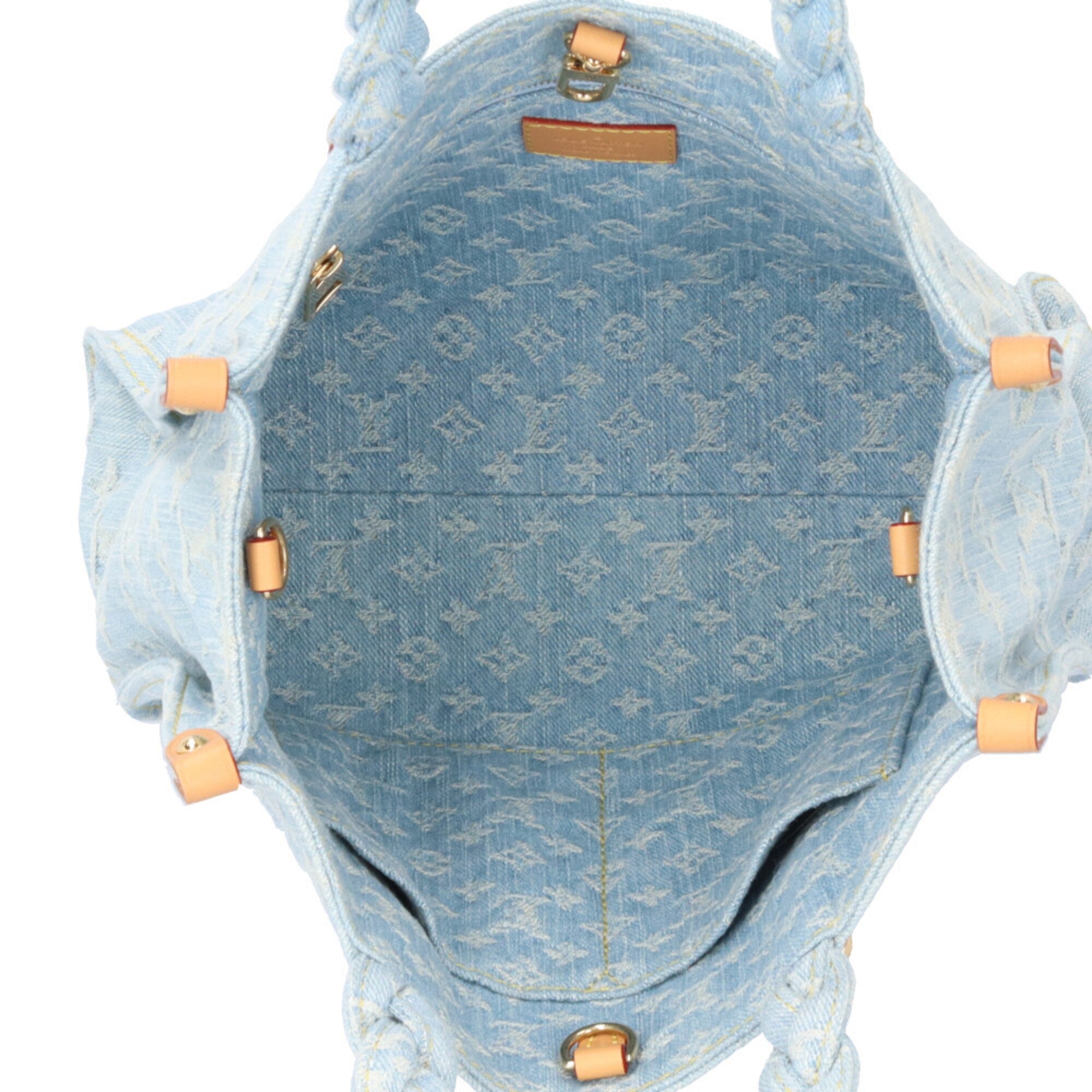 Louis Vuitton Monogram Denim Blue Monogram Denim Shoulder Bag (Pre-Owned)
