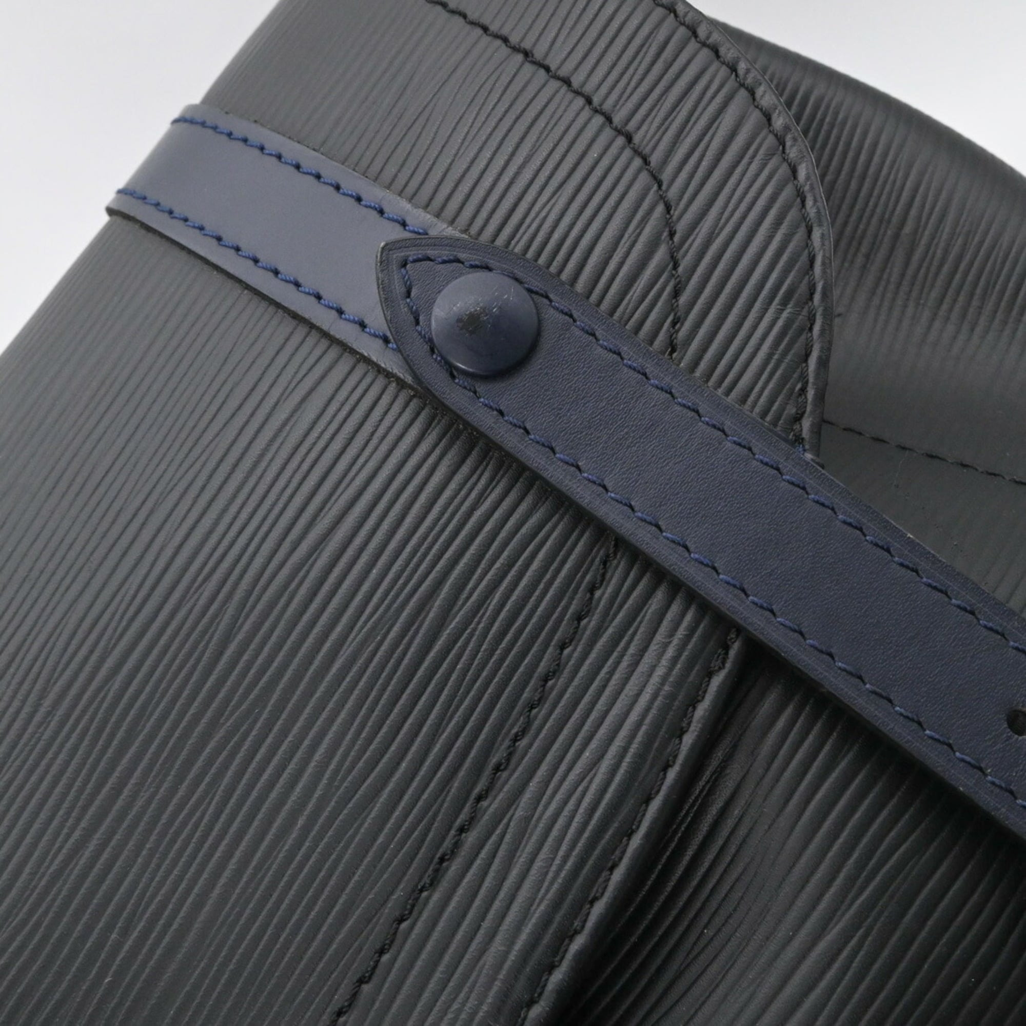 Louis Vuitton Black Blue Gray Monogram Eclipse Monogram Eclipse Epi Leather Backpack (Pre-Owned)