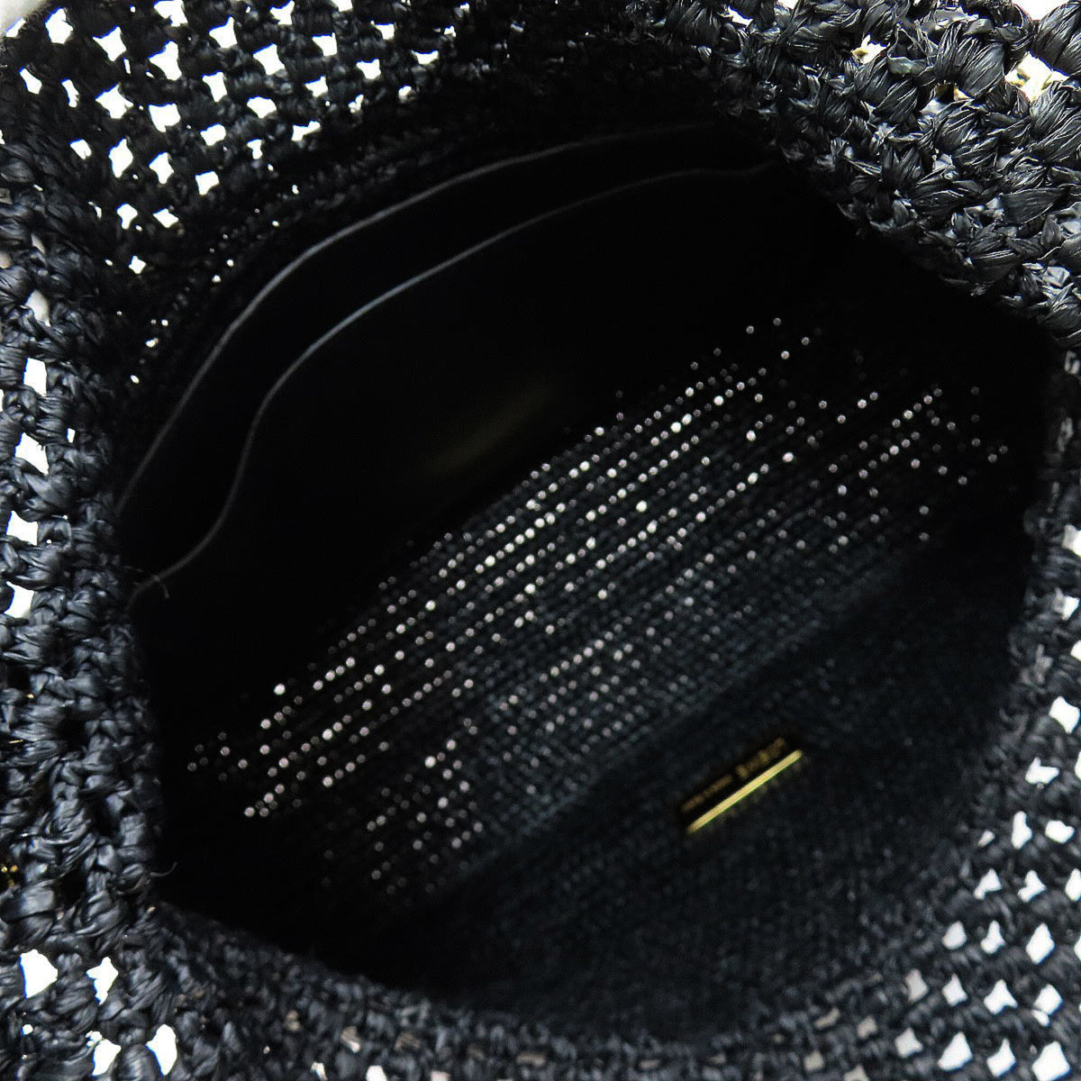 Loewe Black Raffia Leather Handbag (Pre-Owned)