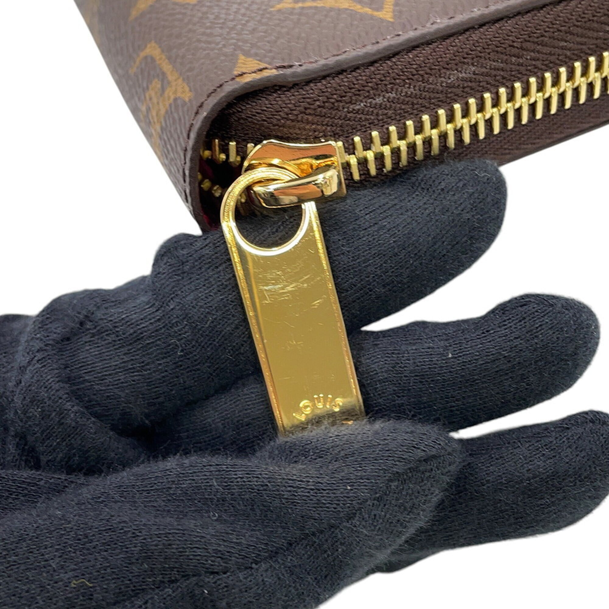 Louis Vuitton Monogram Fuchsia Monogram Long Wallet (Bi-Fold) (Pre-Owned)