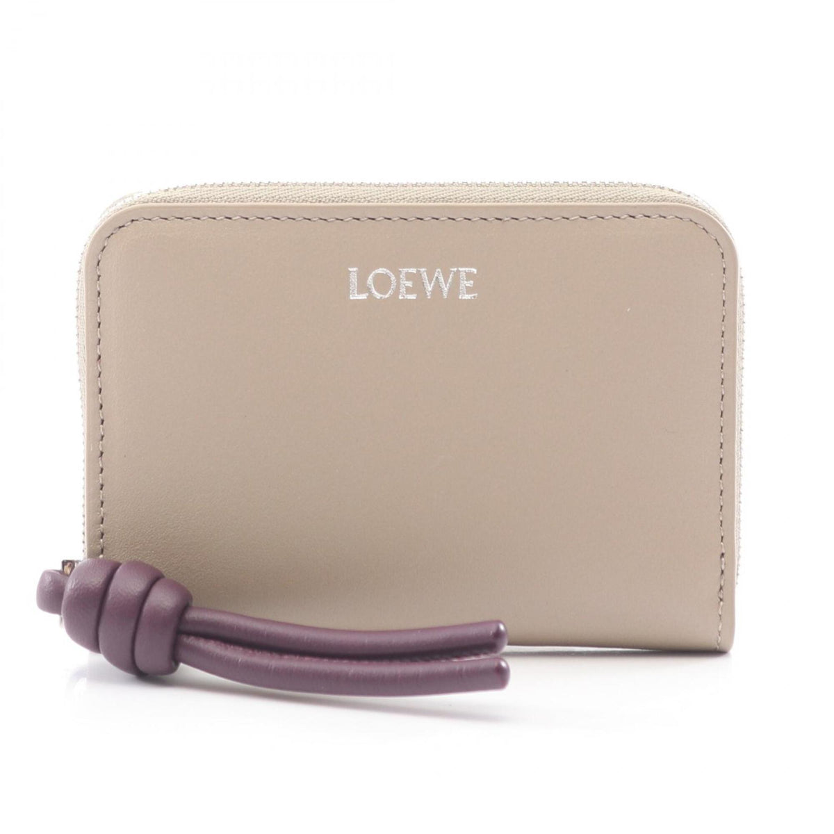 Loewe Beige Leather Coin Purse/Coin Case (Pre-Owned)