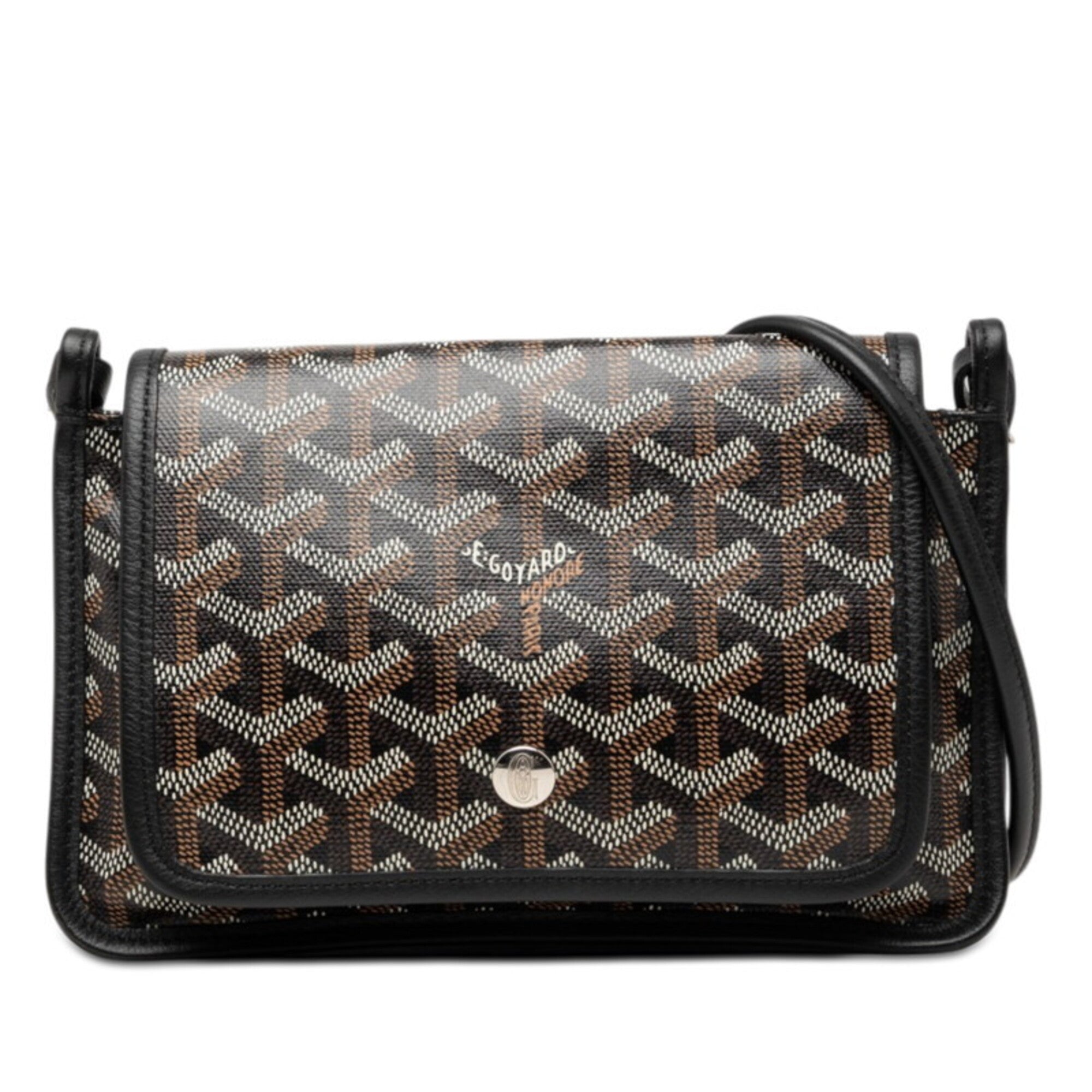 Goyard Black Brown Leather Pvc Handbag Shoulder Bag (Pre-Owned)
