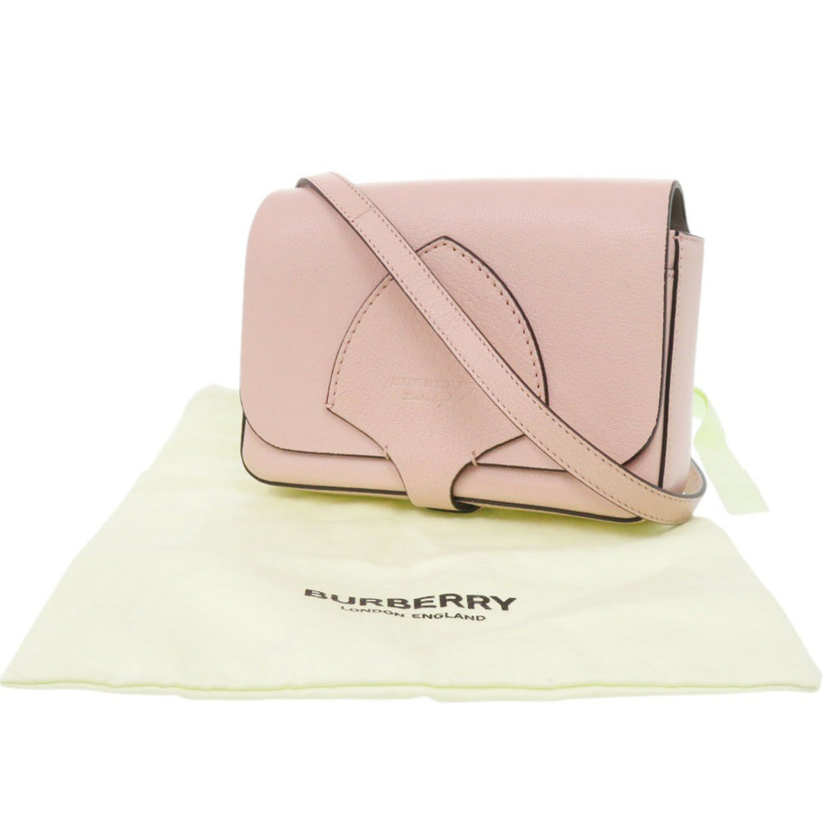 Burberry Pink Leather Shoulder Bag (Pre-Owned)