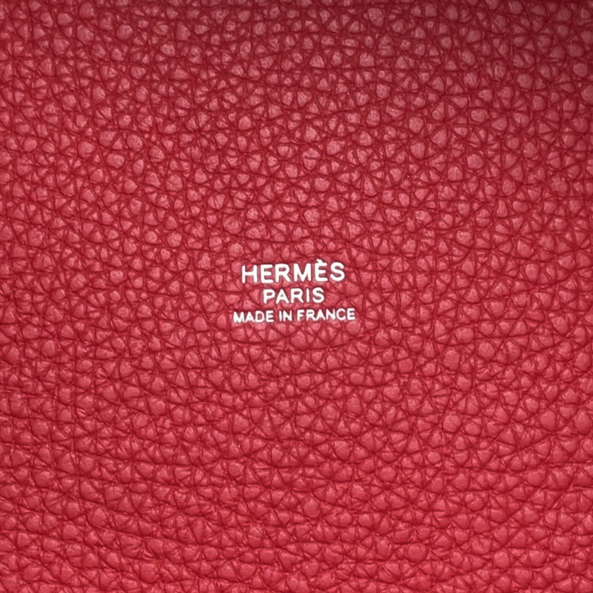 Hermes Picotin Rouge Casaque Taurillon Clemence Leather Handbag (Pre-Owned)