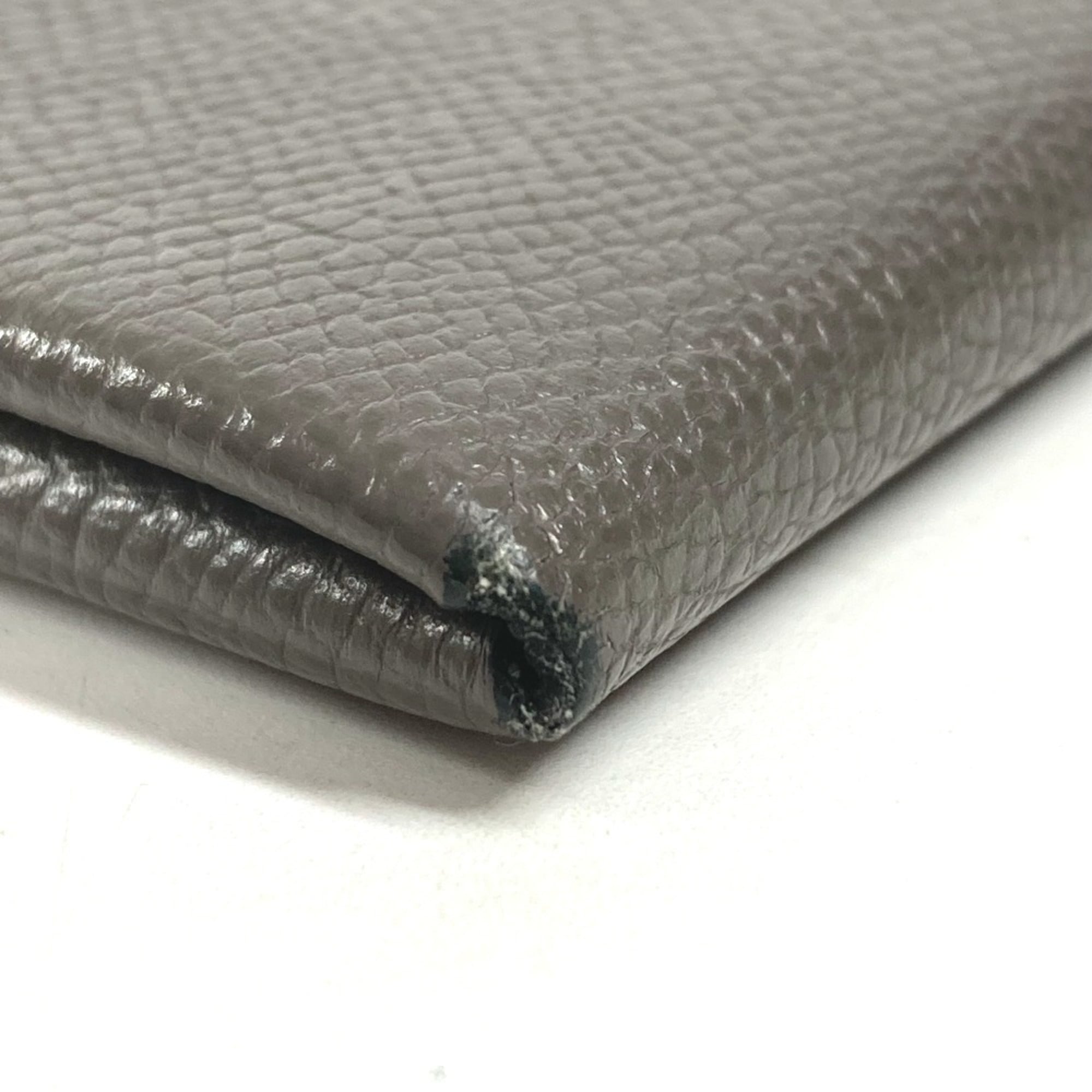 Hermes Gray Chevre Leather Wallet (Bi-Fold) (Pre-Owned)