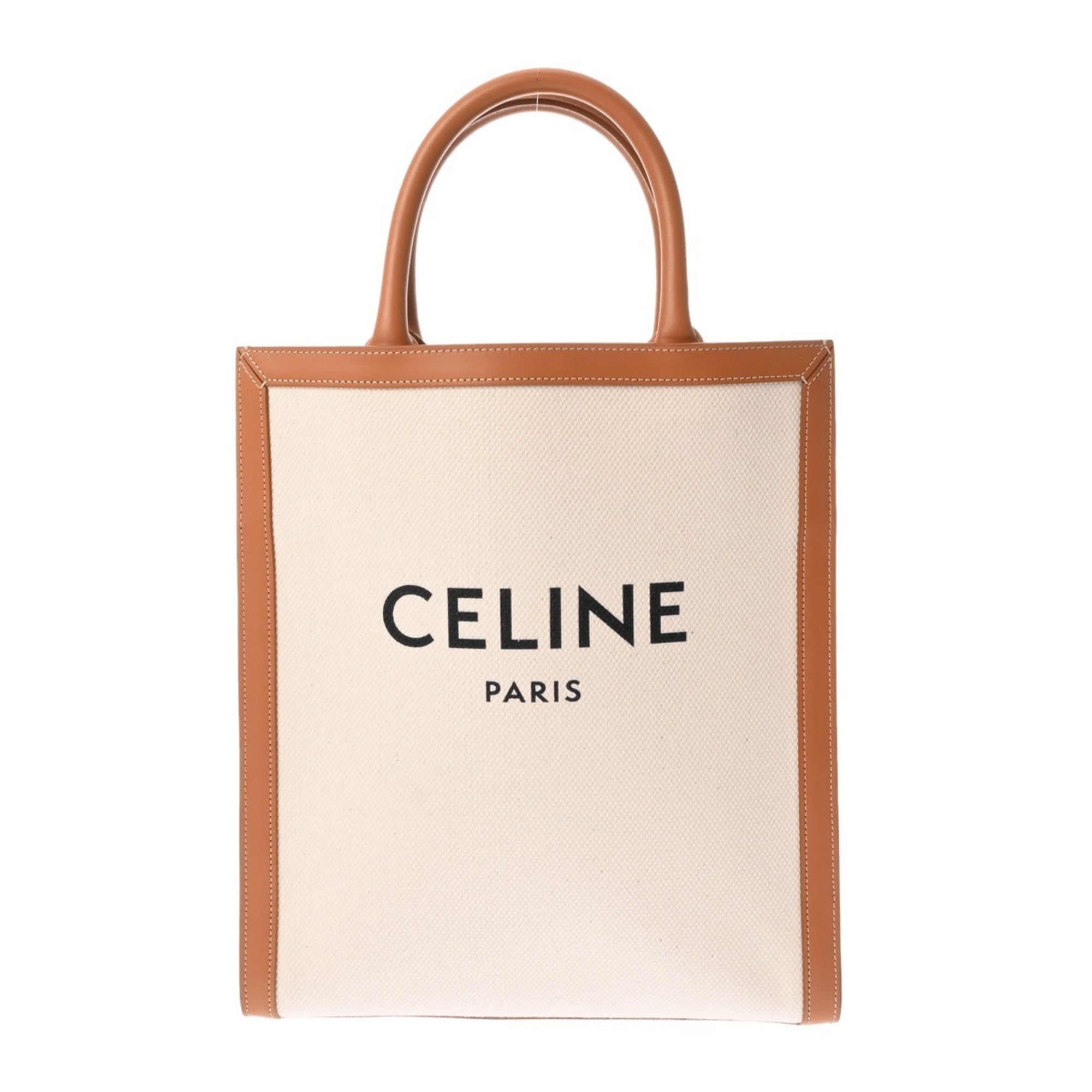 Celine Beige Canvas Leather Handbag (Pre-Owned)