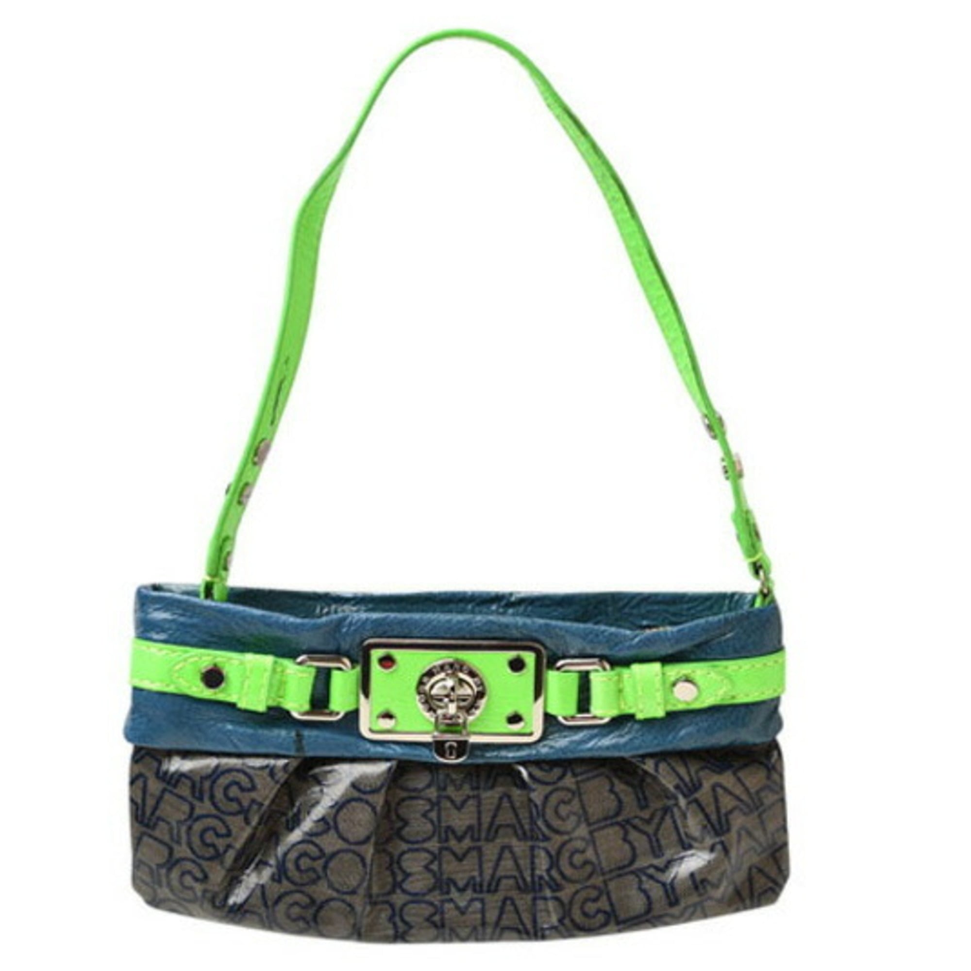 Marc By Marc Jacobs Dark Blue Green Pvc Handbag Pouch (Pre-Owned)