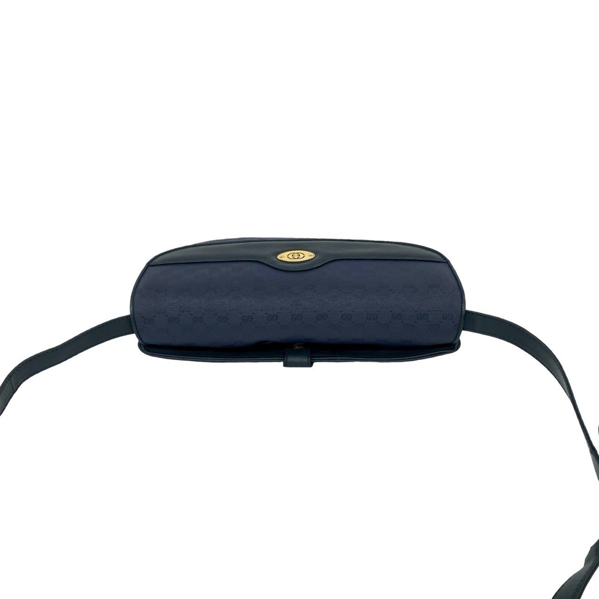 Gucci Navy Leather Pvc Pochette Shoulder Bag (Pre-Owned)