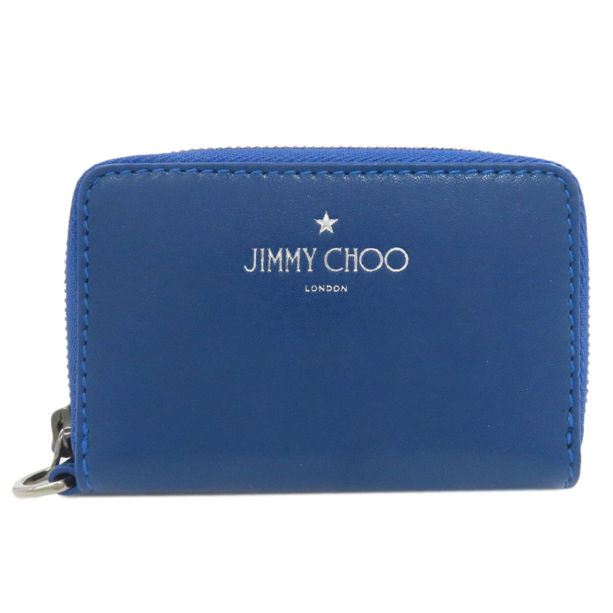 Jimmy Choo Blue Leather Coin Purse/Coin Case (Pre-Owned)