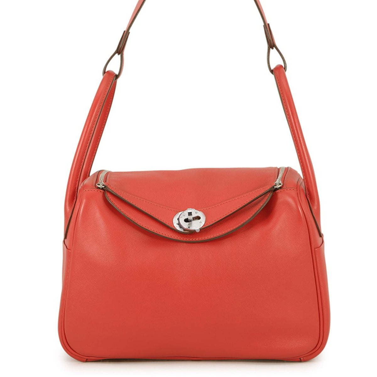 Hermes Red Color Swift Leather Handbag (Pre-Owned)