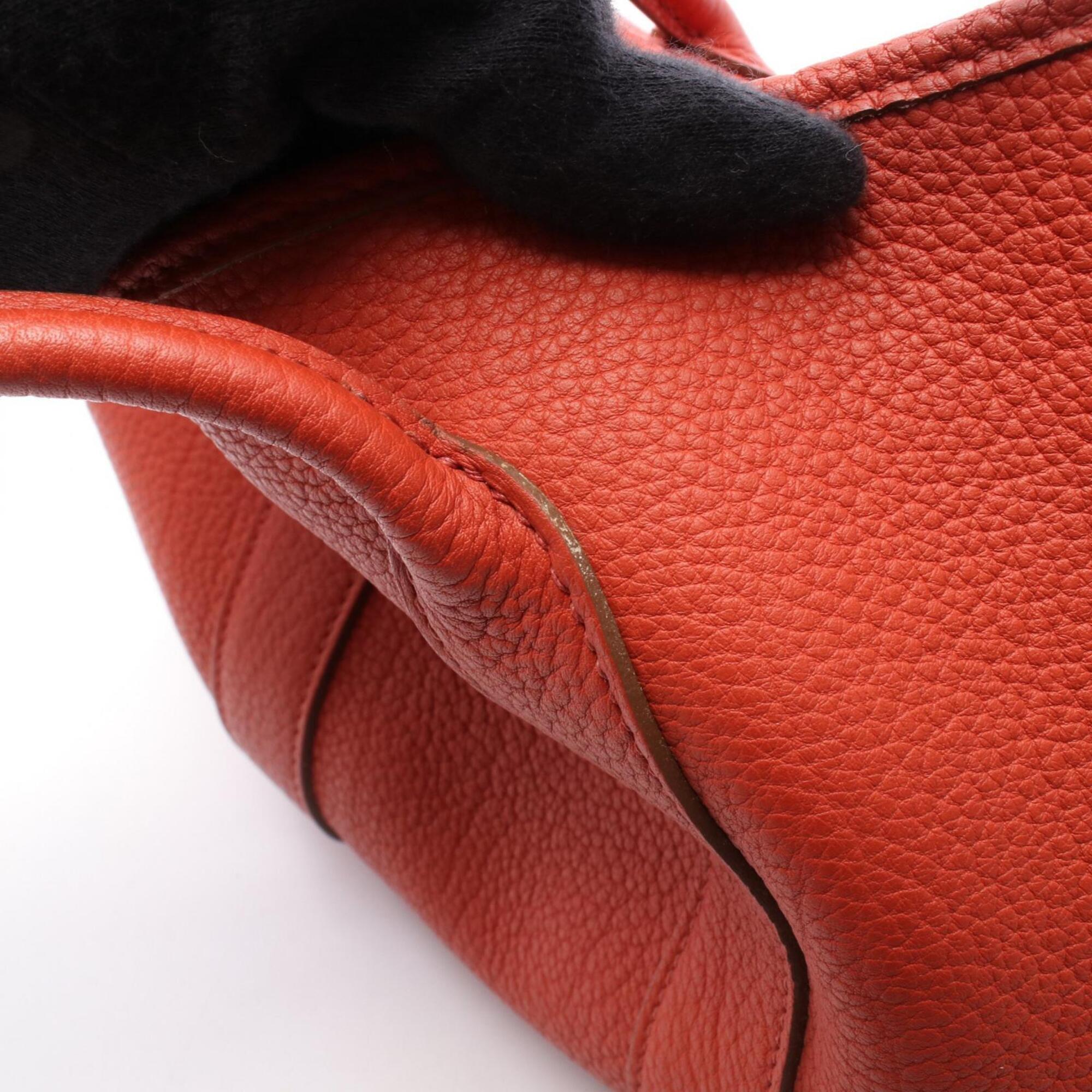 Hermes Red Color Negonda Leather Leather Handbag Tote Bag (Pre-Owned)