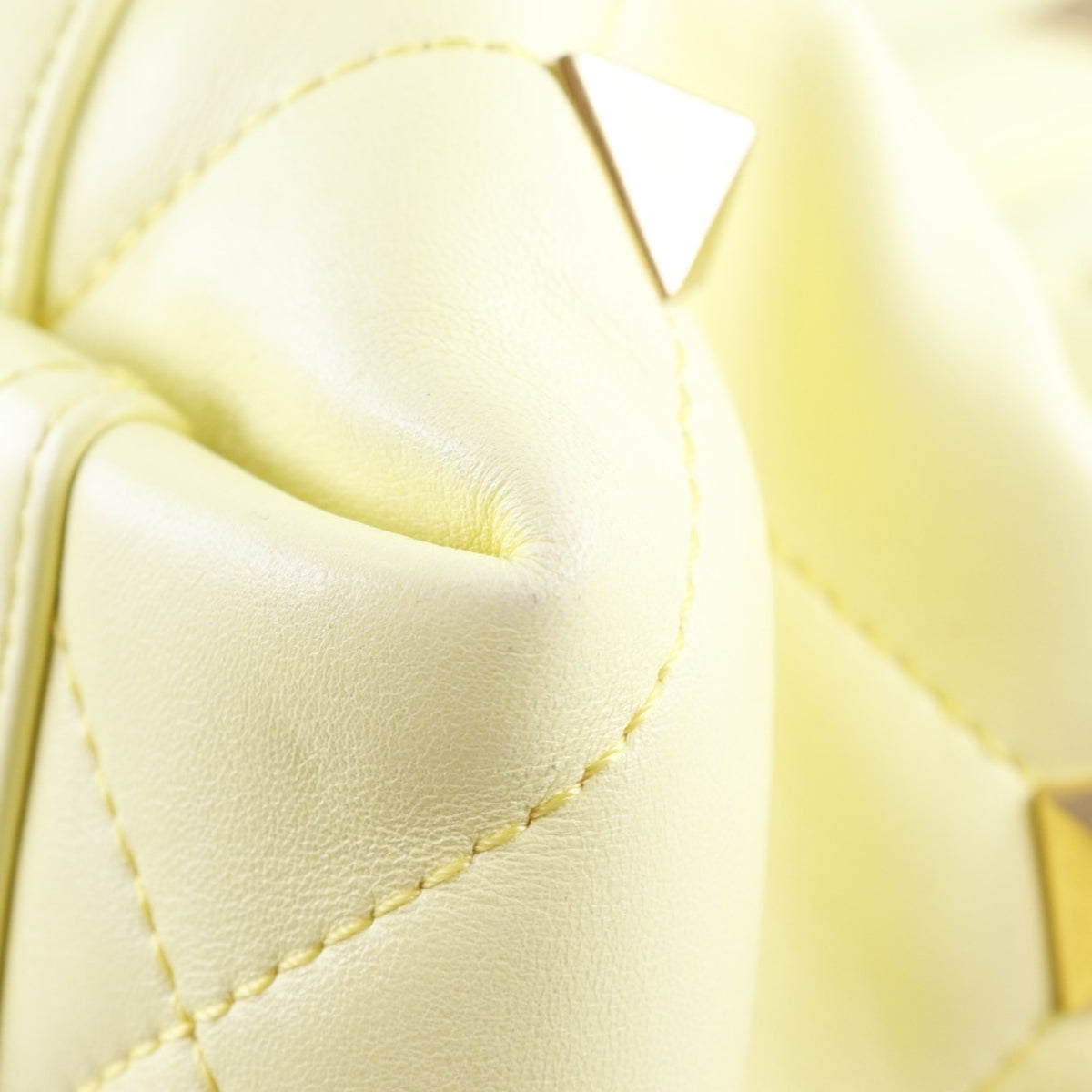 Valentino Gold Yellow Leather Tote Bag (Pre-Owned)