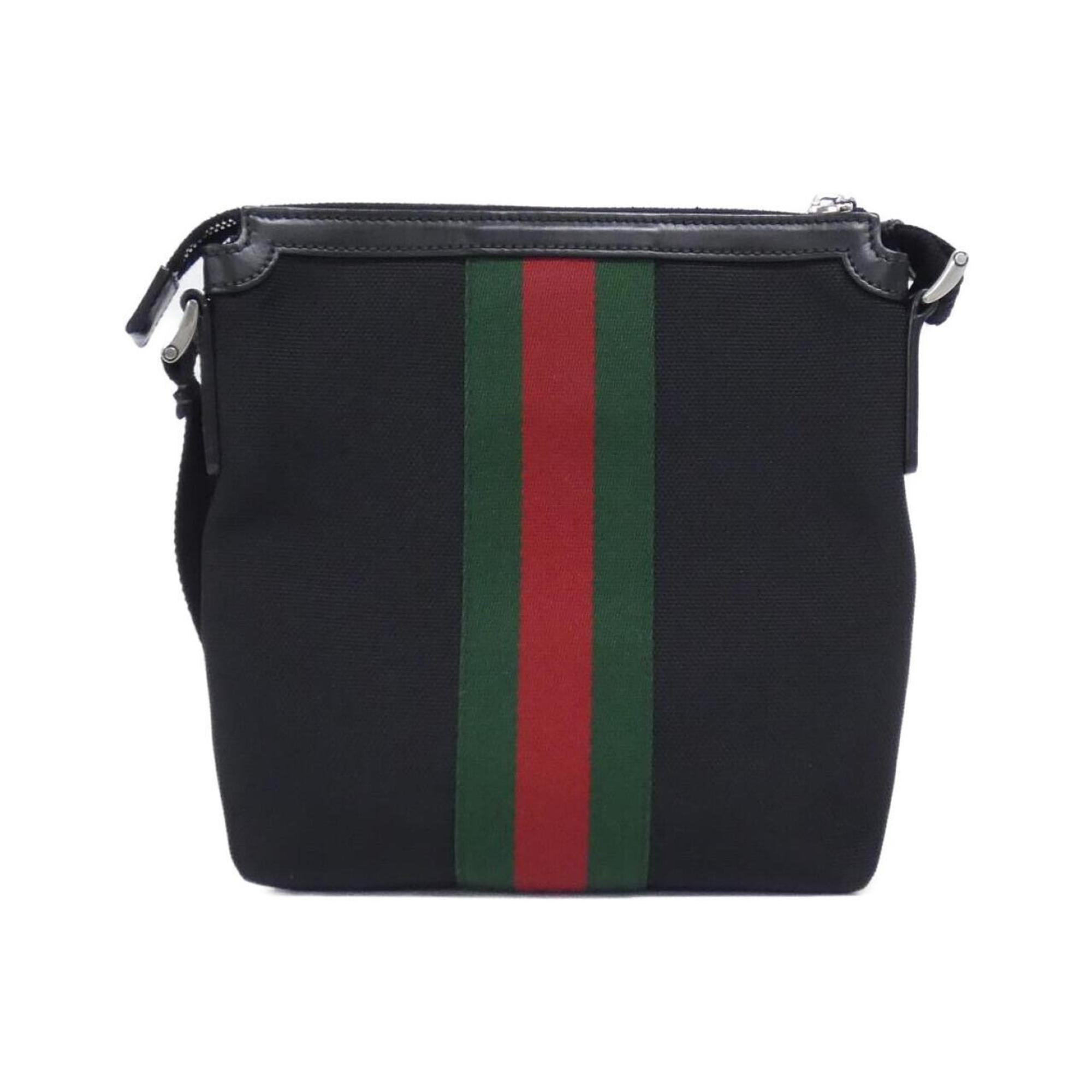 Gucci Black Canvas Shoulder Bag (Pre-Owned)