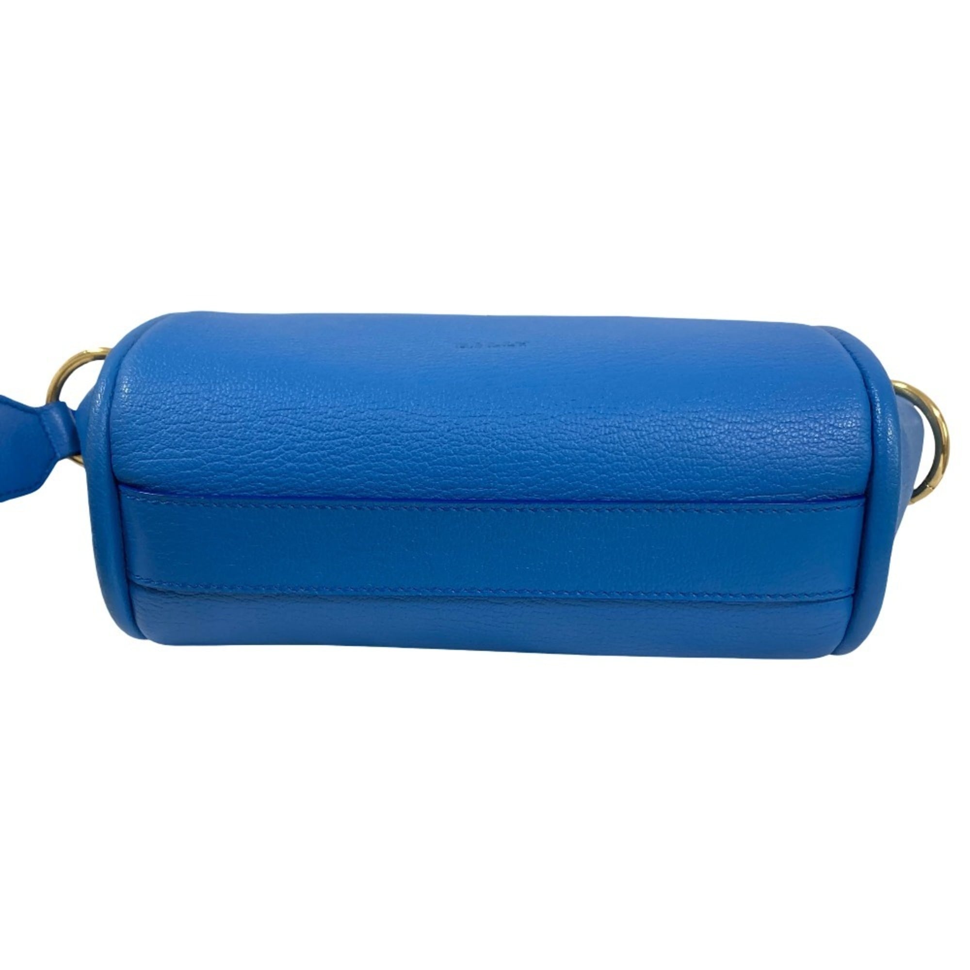 Bally Blue Leather Shoulder Bag (Pre-Owned)