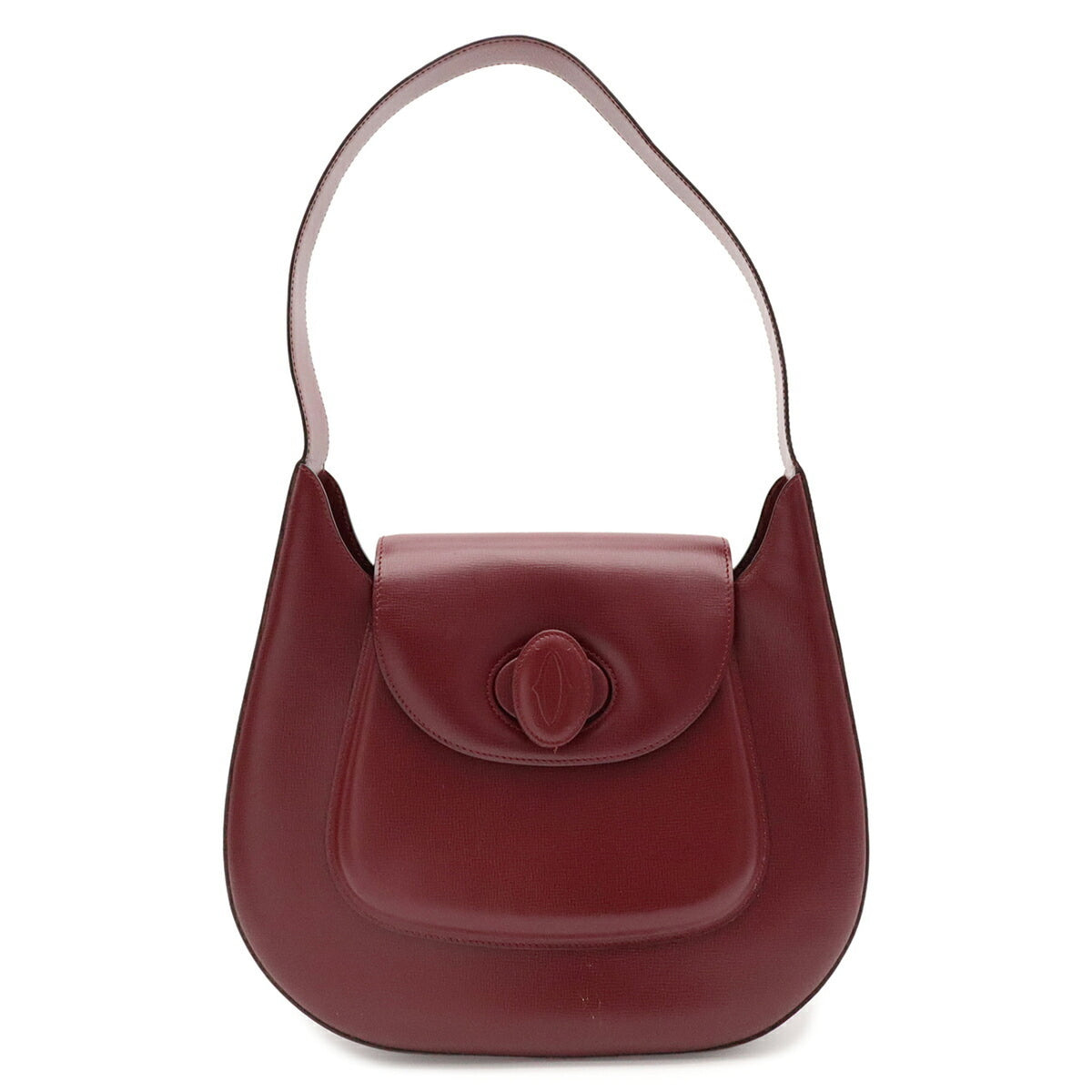 Cartier Bordeaux Red Color Leather Shoulder Bag (Pre-Owned)