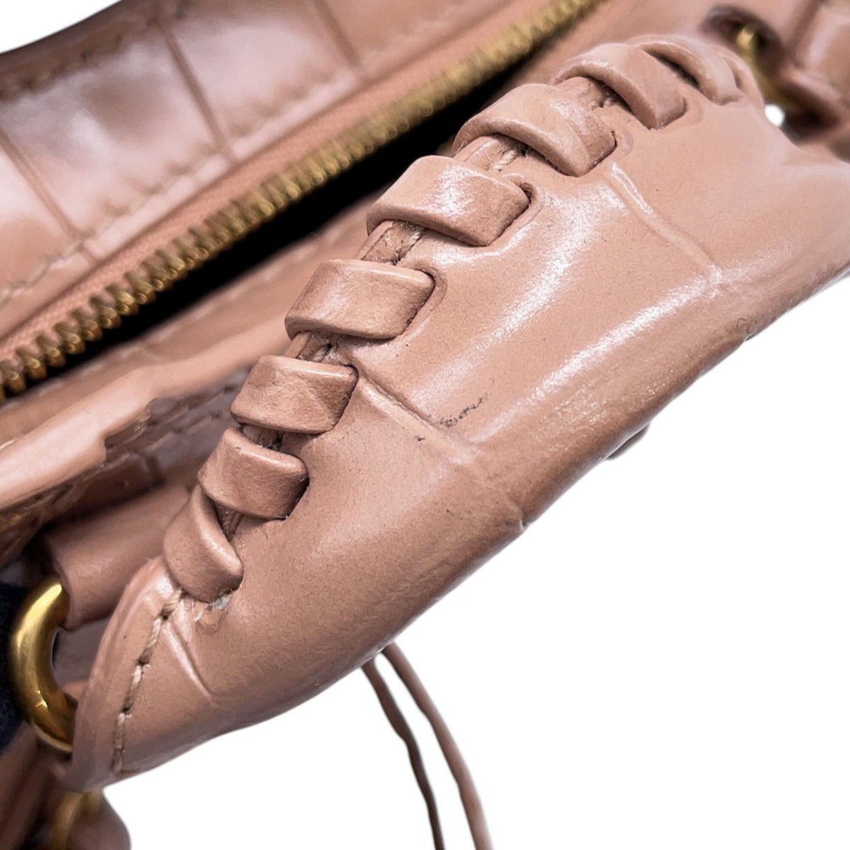 Balenciaga Beige Leather Handbag Shoulder Bag (Pre-Owned)