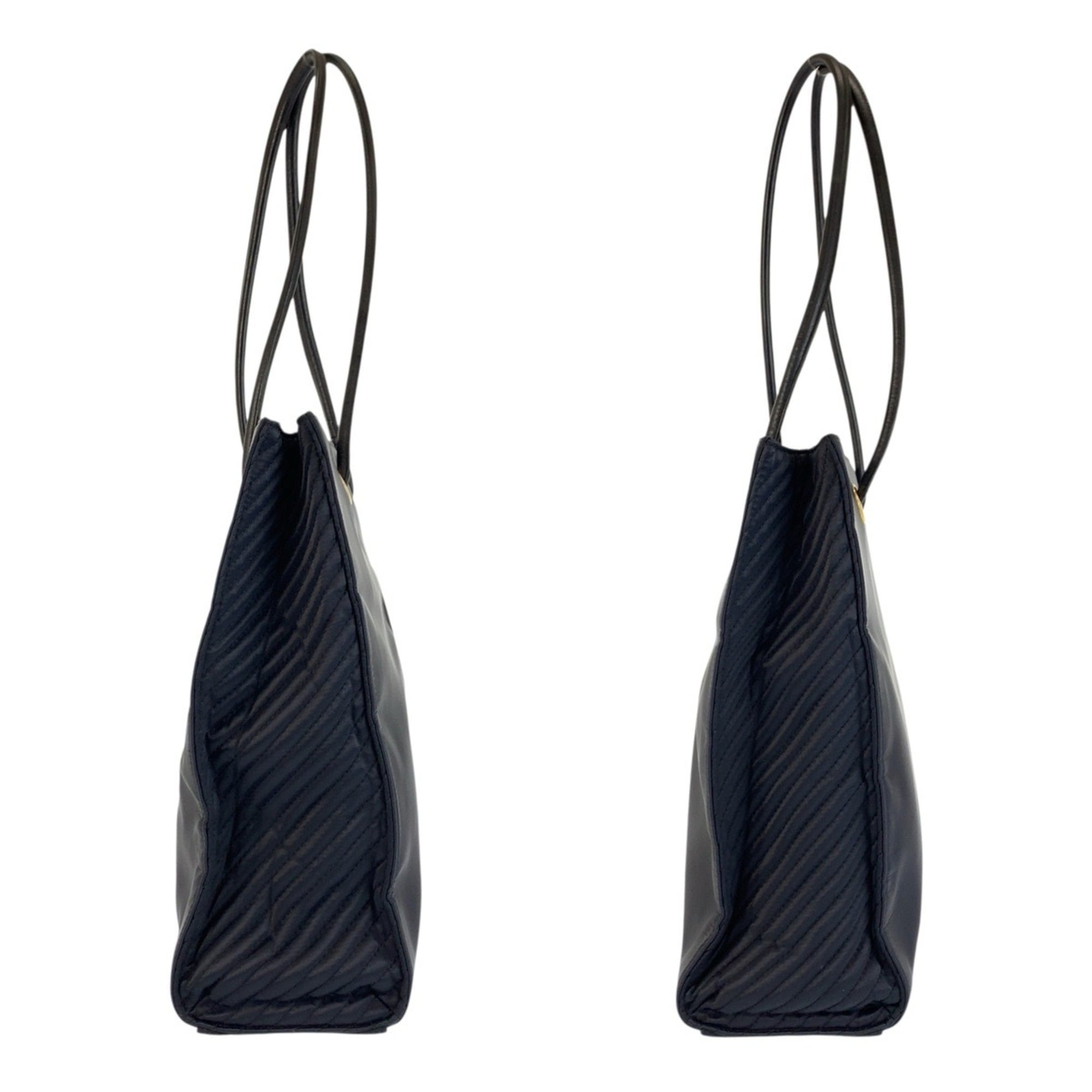 Yves Saint Laurent Navy Nylon Shoulder Bag Tote Bag (Pre-Owned)