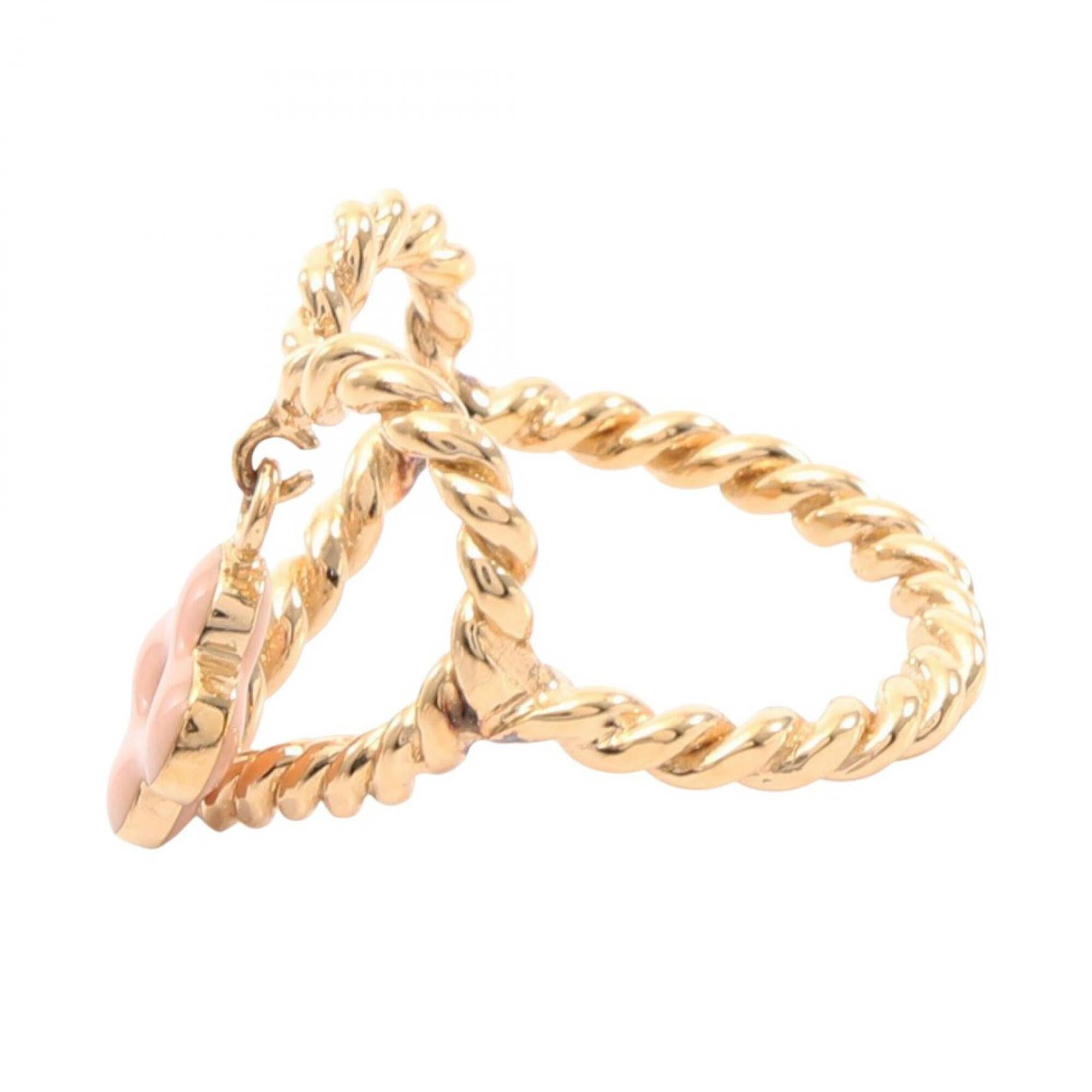 Louis Vuitton Gold Pink Gold Plating Band Ring (Pre-Owned)