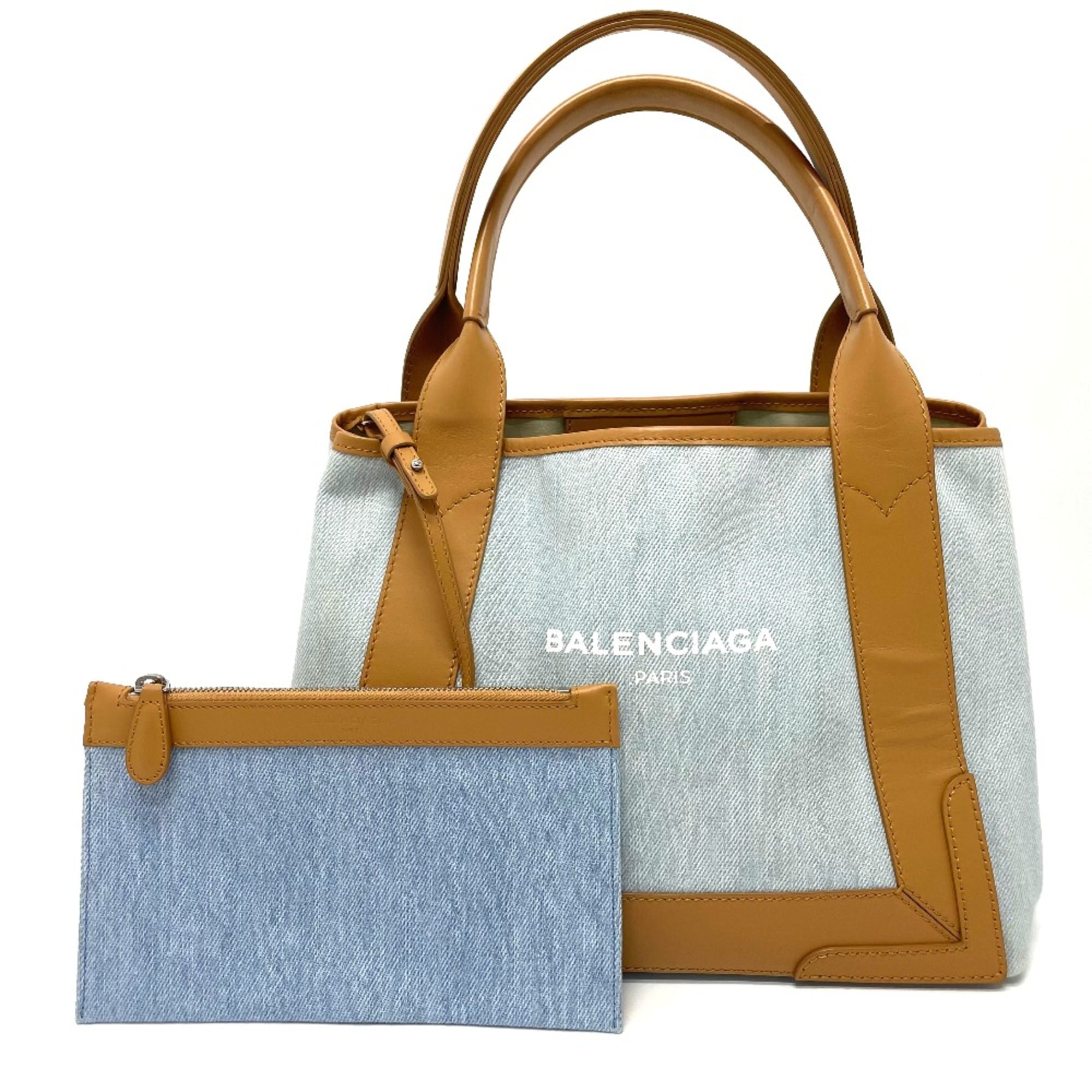 Balenciaga Blue Leather Tote Bag (Pre-Owned)