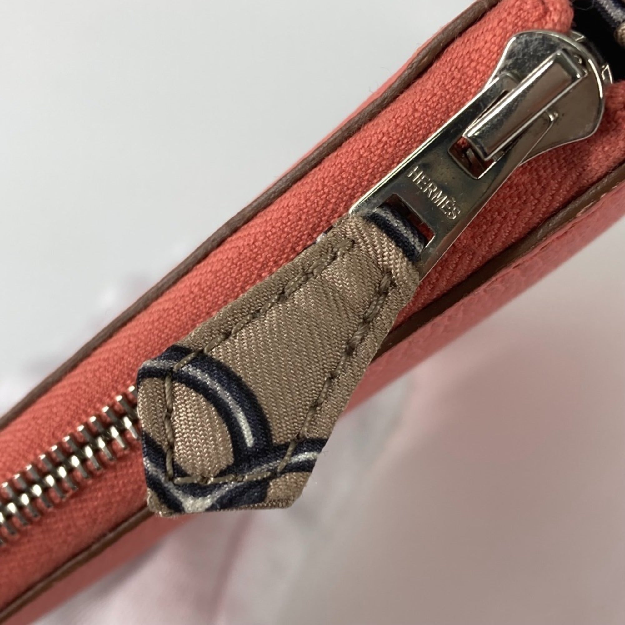 Hermes Silk'in Pink Epsom Leather Long Wallet (Bi-Fold) (Pre-Owned)