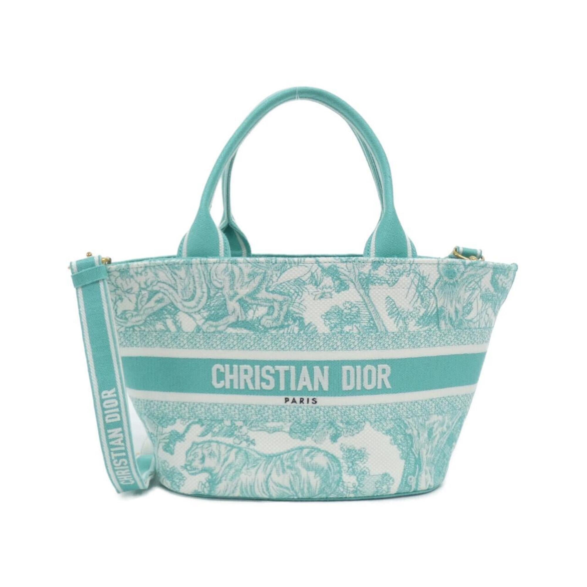 Christian Dior Green Canvas Handbag (Pre-Owned)