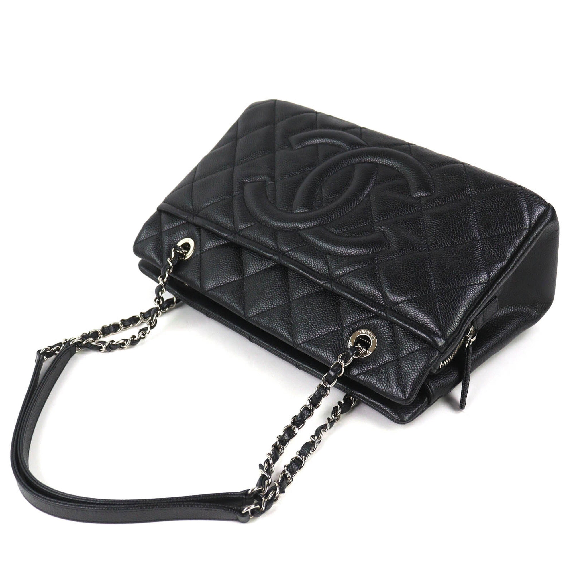 Chanel Matelasse Black Grained Calfskin Tote Bag (Pre-Owned)