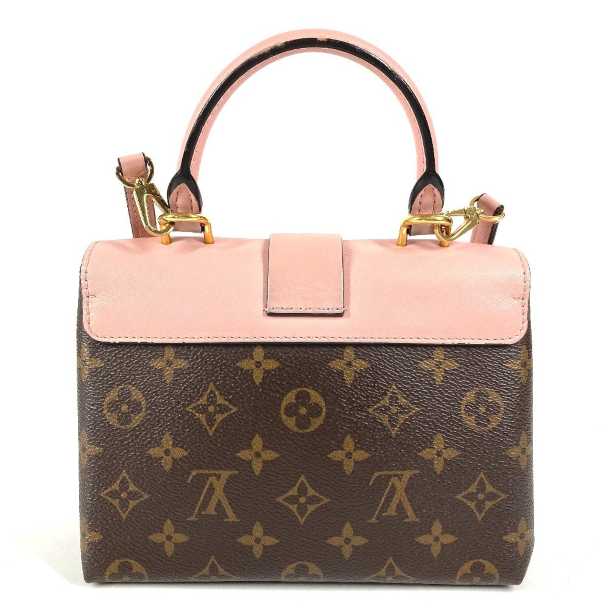 Louis Vuitton Monogram Brown Pink Rose Poudre Monogram Leather Handbag Shoulder Bag (Pre-Owned)