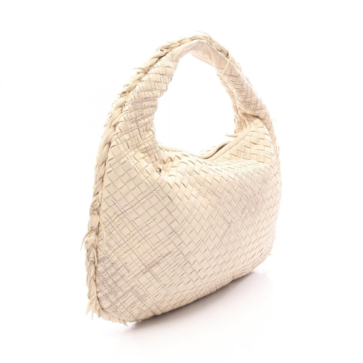 Bottega Veneta Ivory Intrecciato Handbag (Pre-Owned)