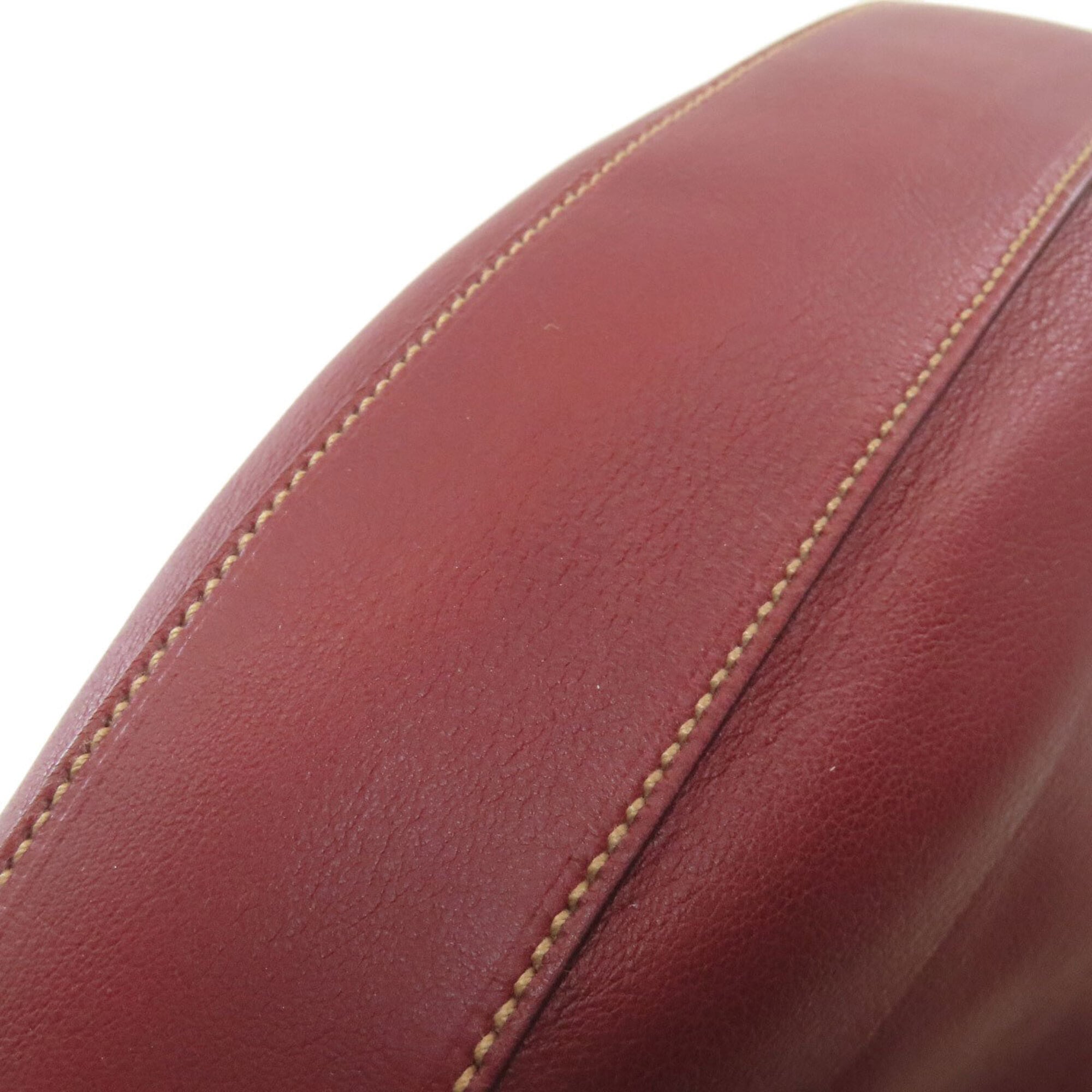 Salvatore Ferragamo Bordeaux Leather Shoulder Bag (Pre-Owned)