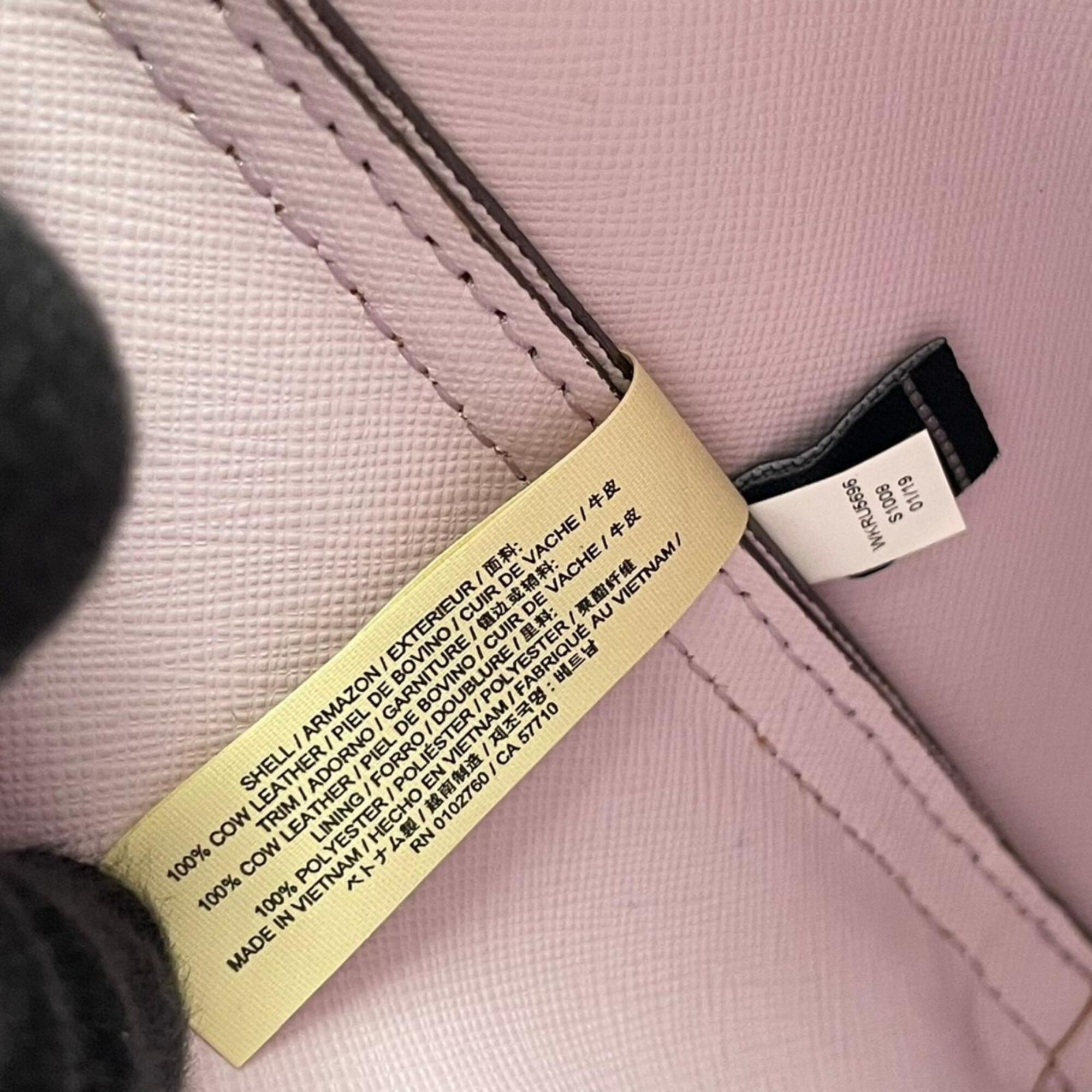 Kate Spade Light Pink White Leather Handbag Shoulder Bag Tote Bag (Pre-Owned)