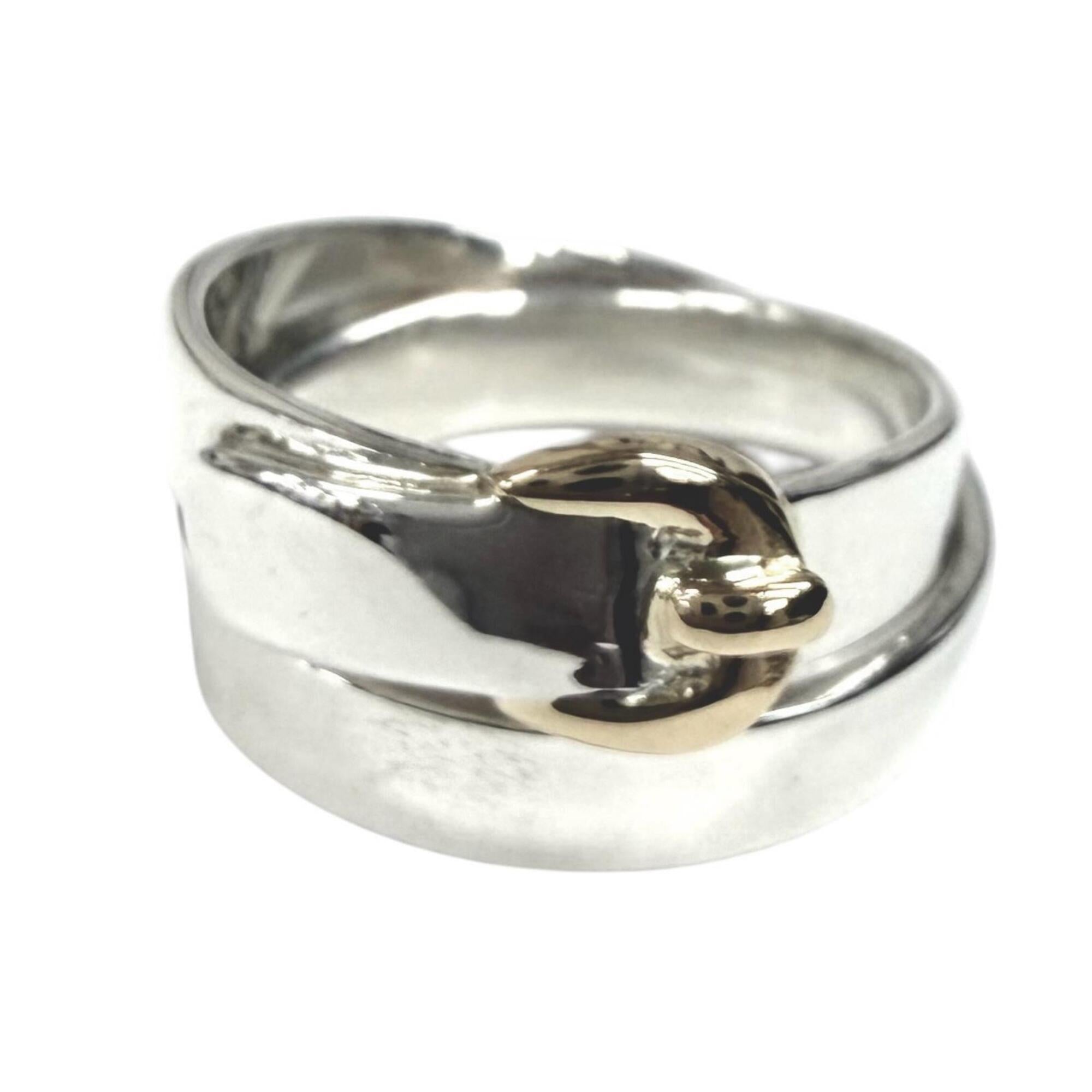 Hermes Gold Silver Band Ring (Pre-Owned)