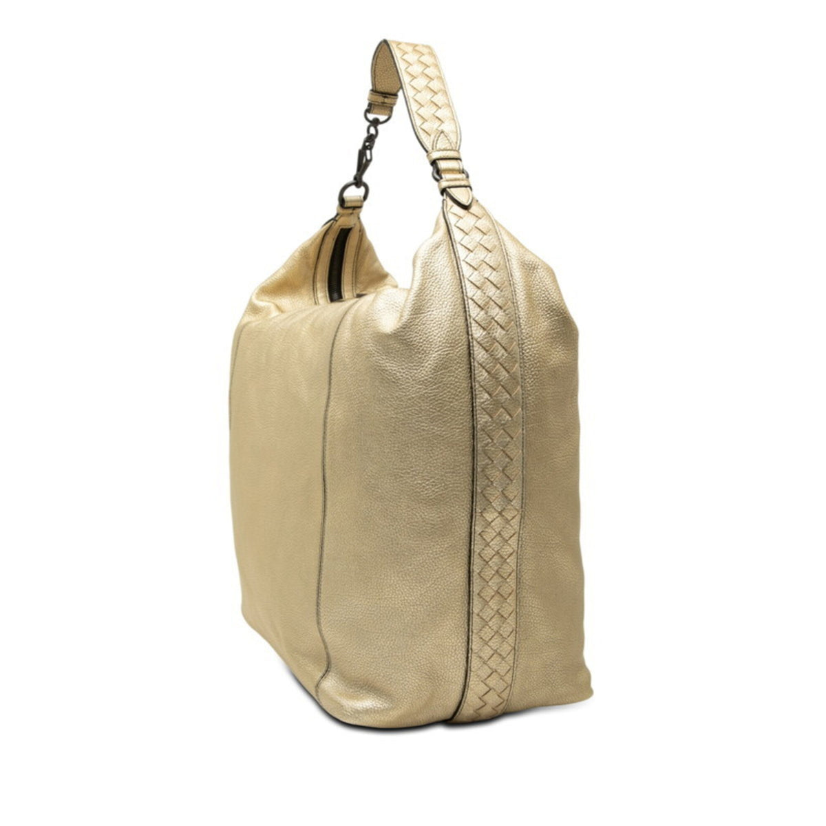 Bottega Veneta Gold Leather Shoulder Bag (Pre-Owned)