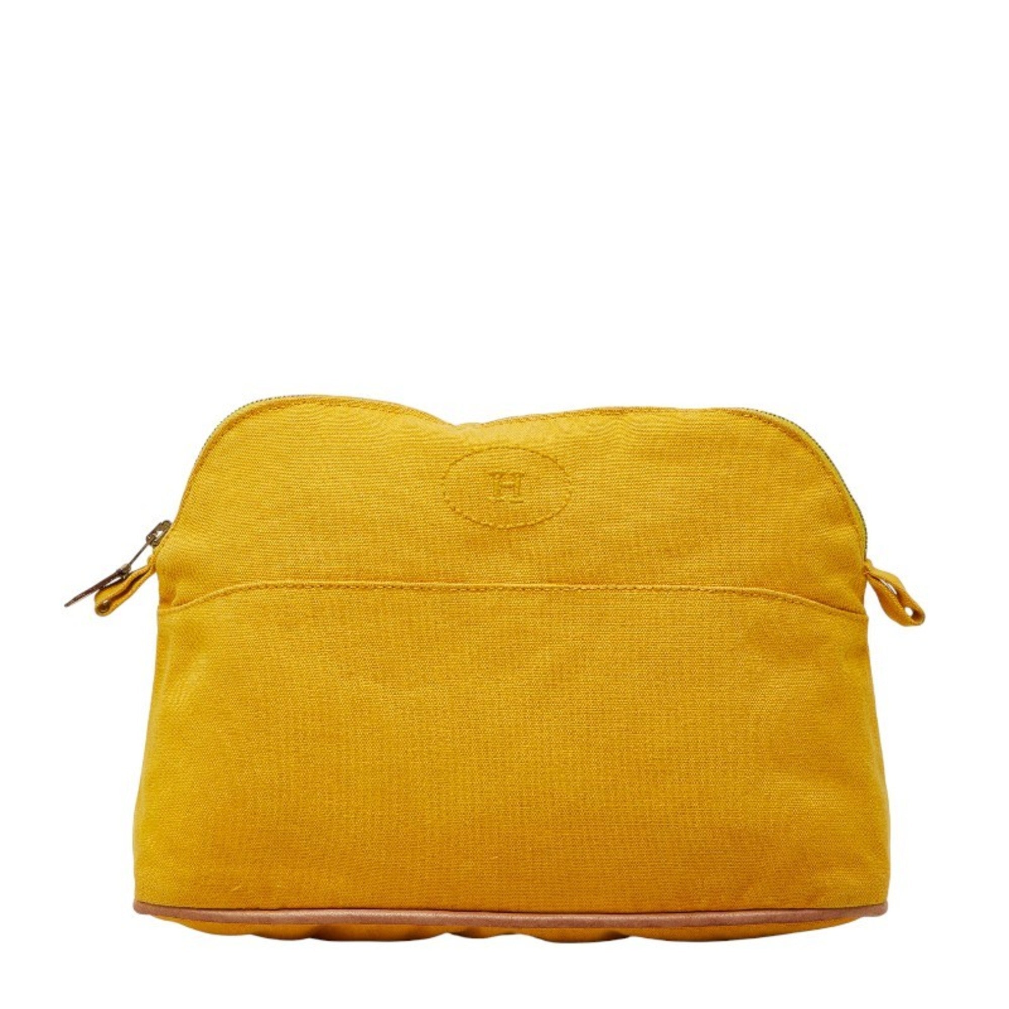 Hermes Yellow Canvas Pouch (Pre-Owned)